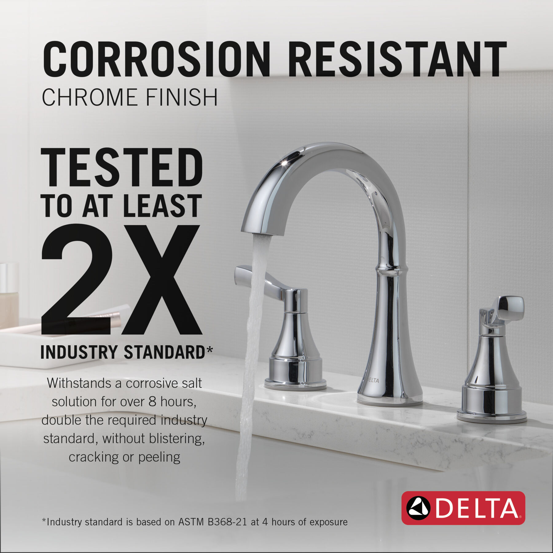 Two Handle Widespread Bathroom Faucet in Chrome 35822LF — thumbnail 3