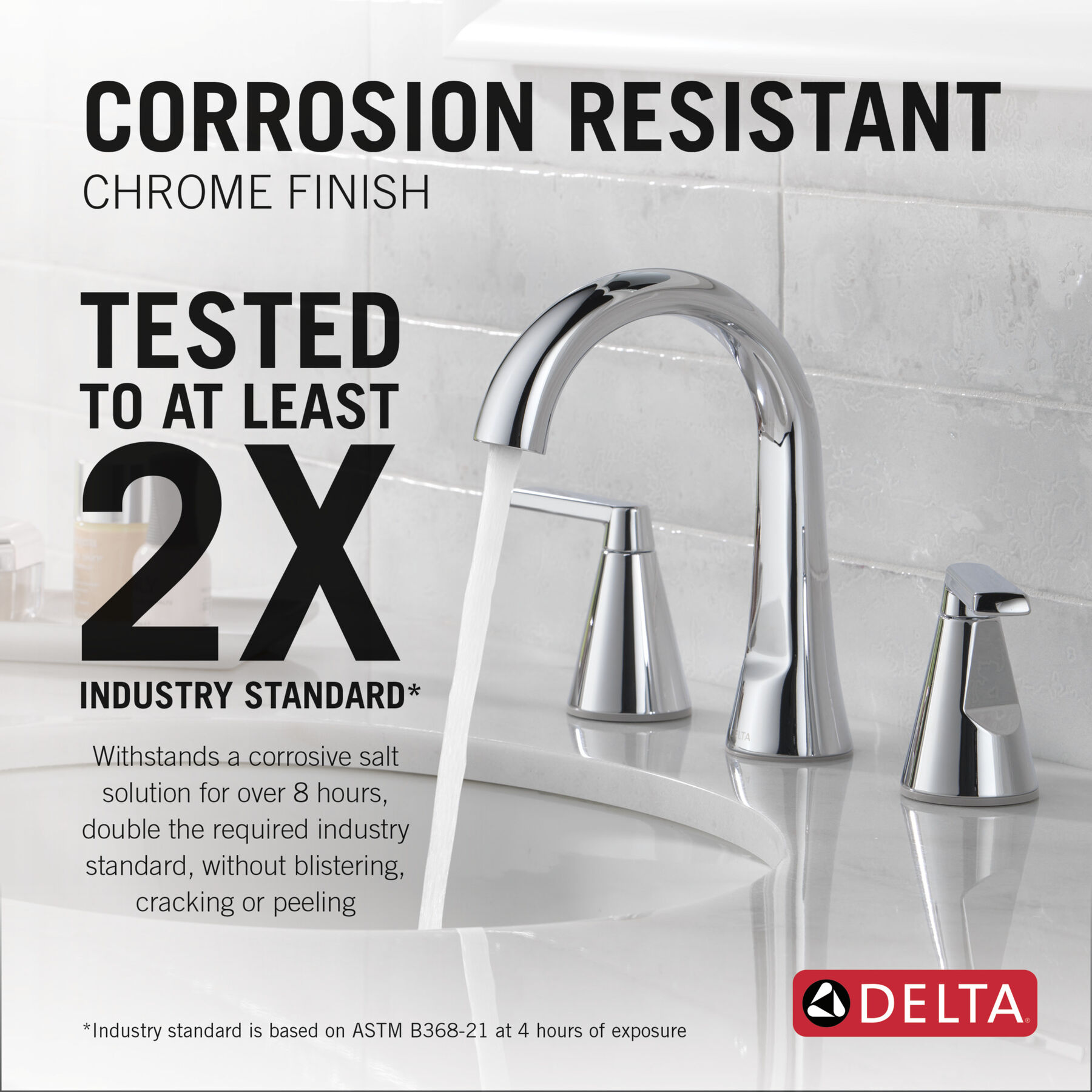 Two Handle Widespread Bathroom Faucet in Chrome 35832LF — thumbnail 2