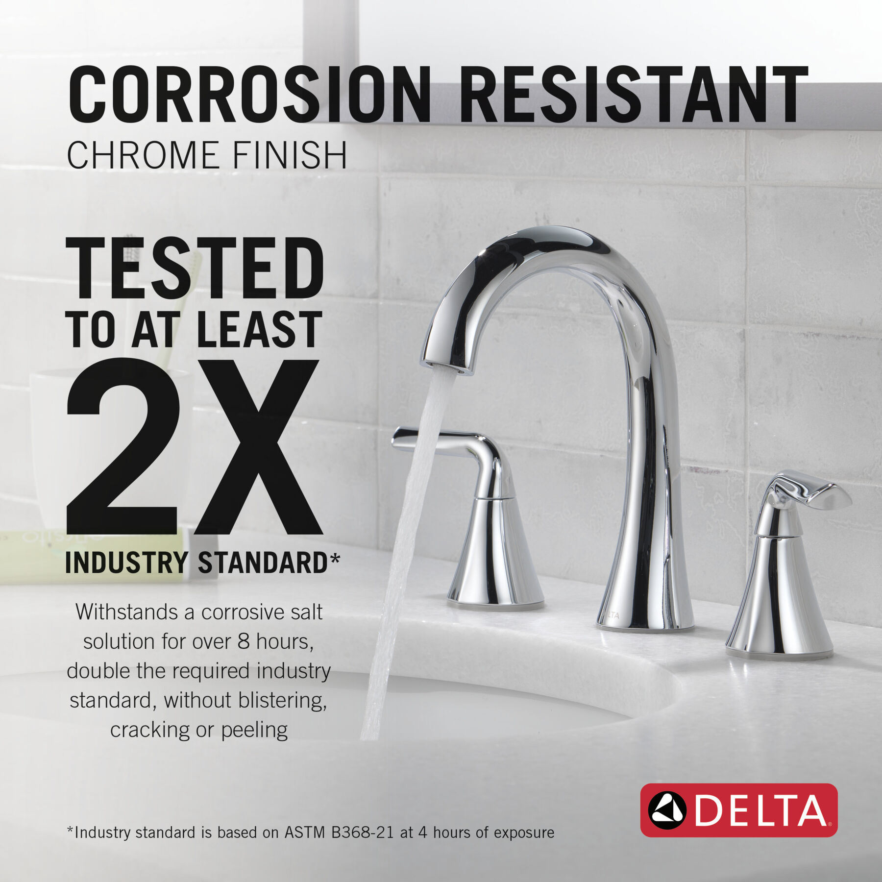 Two Handle Widespread Bathroom Faucet in Chrome 35847LF — thumbnail 3