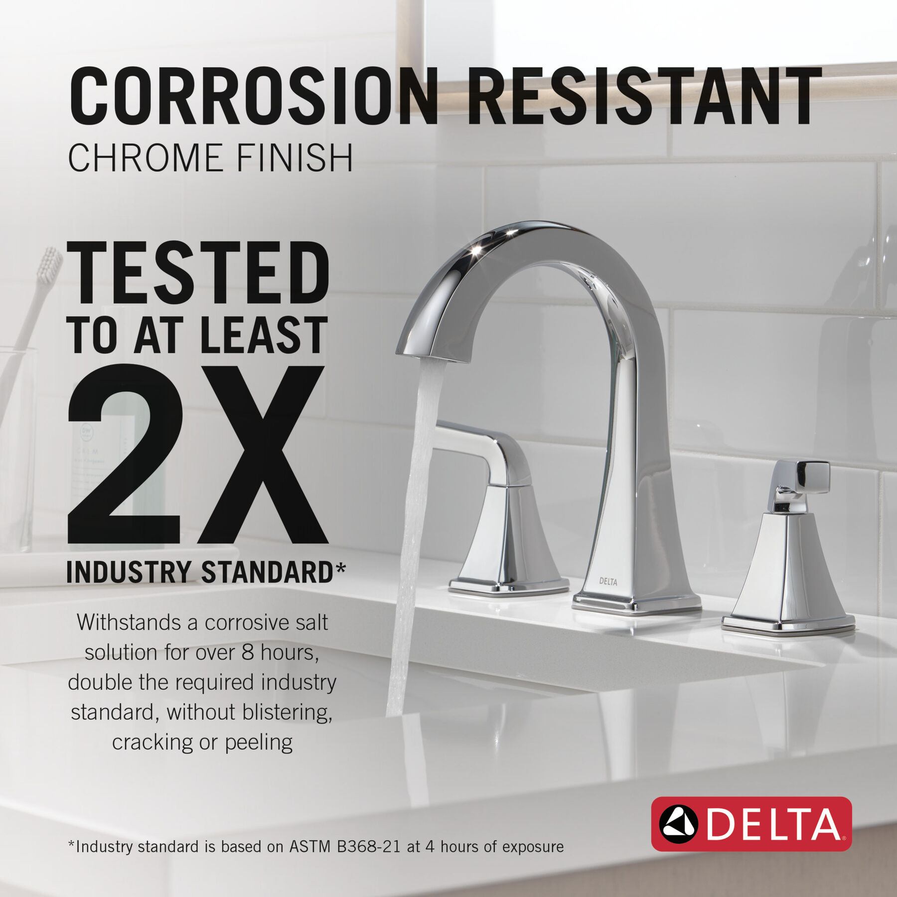 Two Handle Widespread Bathroom Faucet in Chrome 35854LF — thumbnail 2
