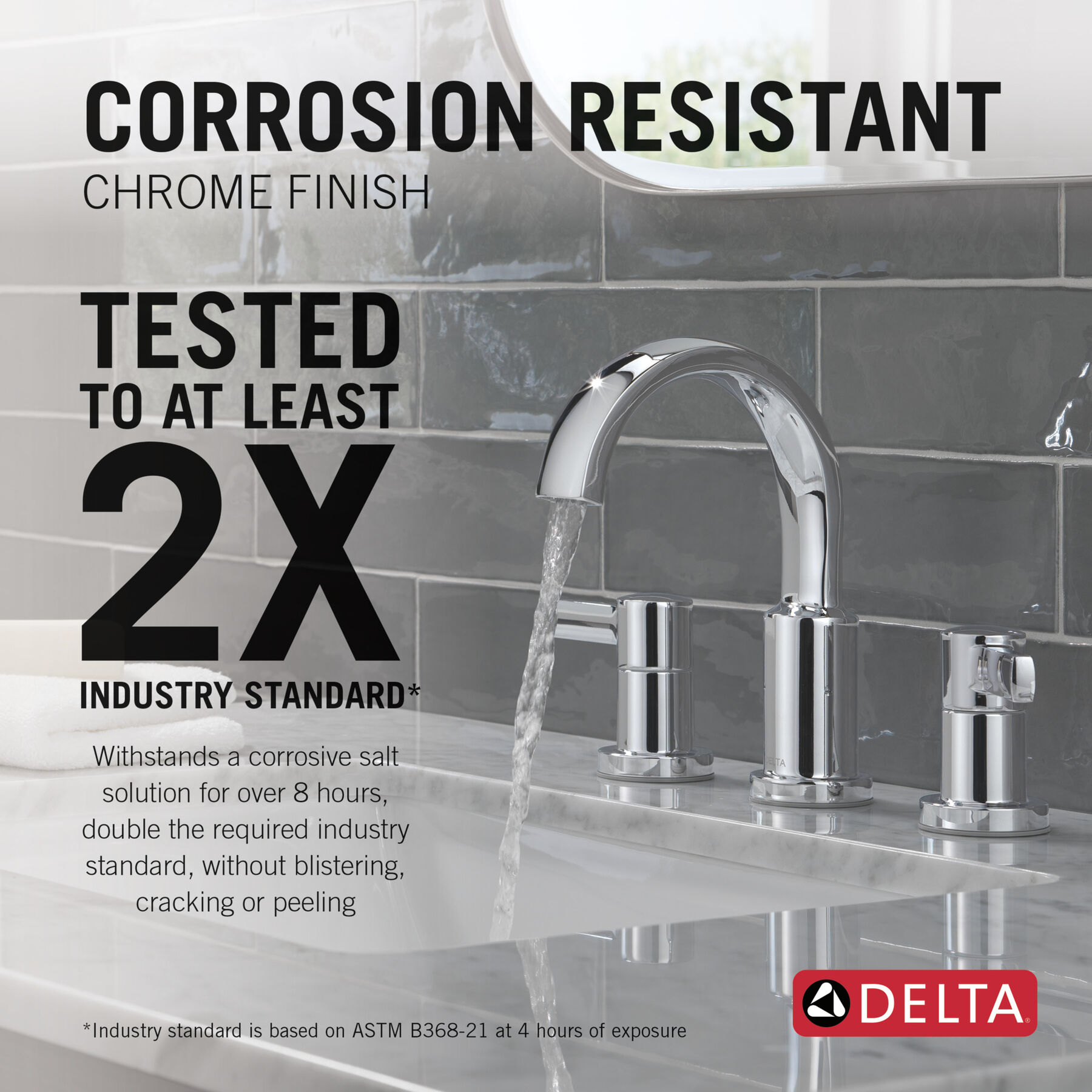 Two Handle Widespread Bathroom Faucet in Chrome 35855LF — thumbnail 3
