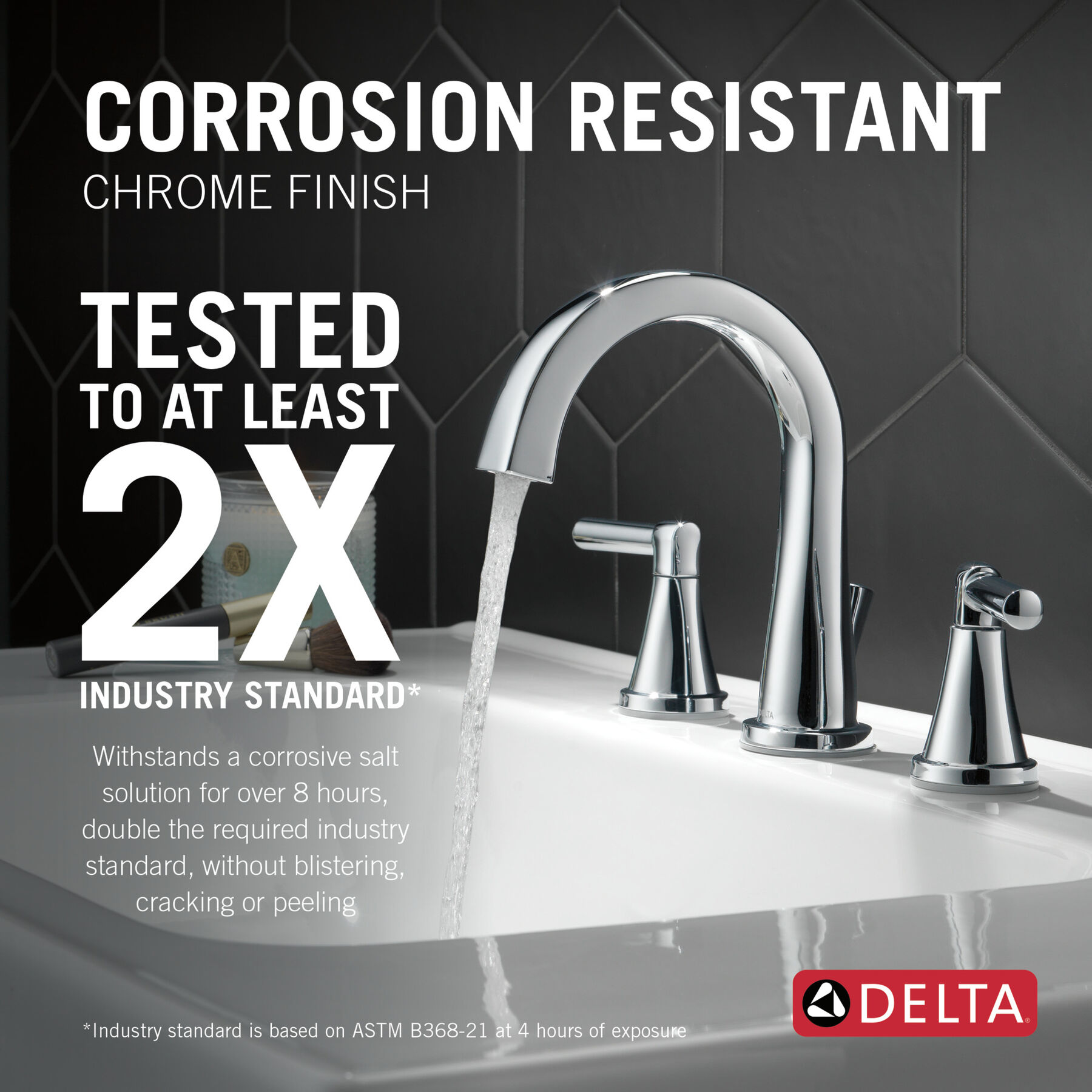 Two Handle Widespread Bathroom Faucet in Chrome 35891LF — thumbnail 2