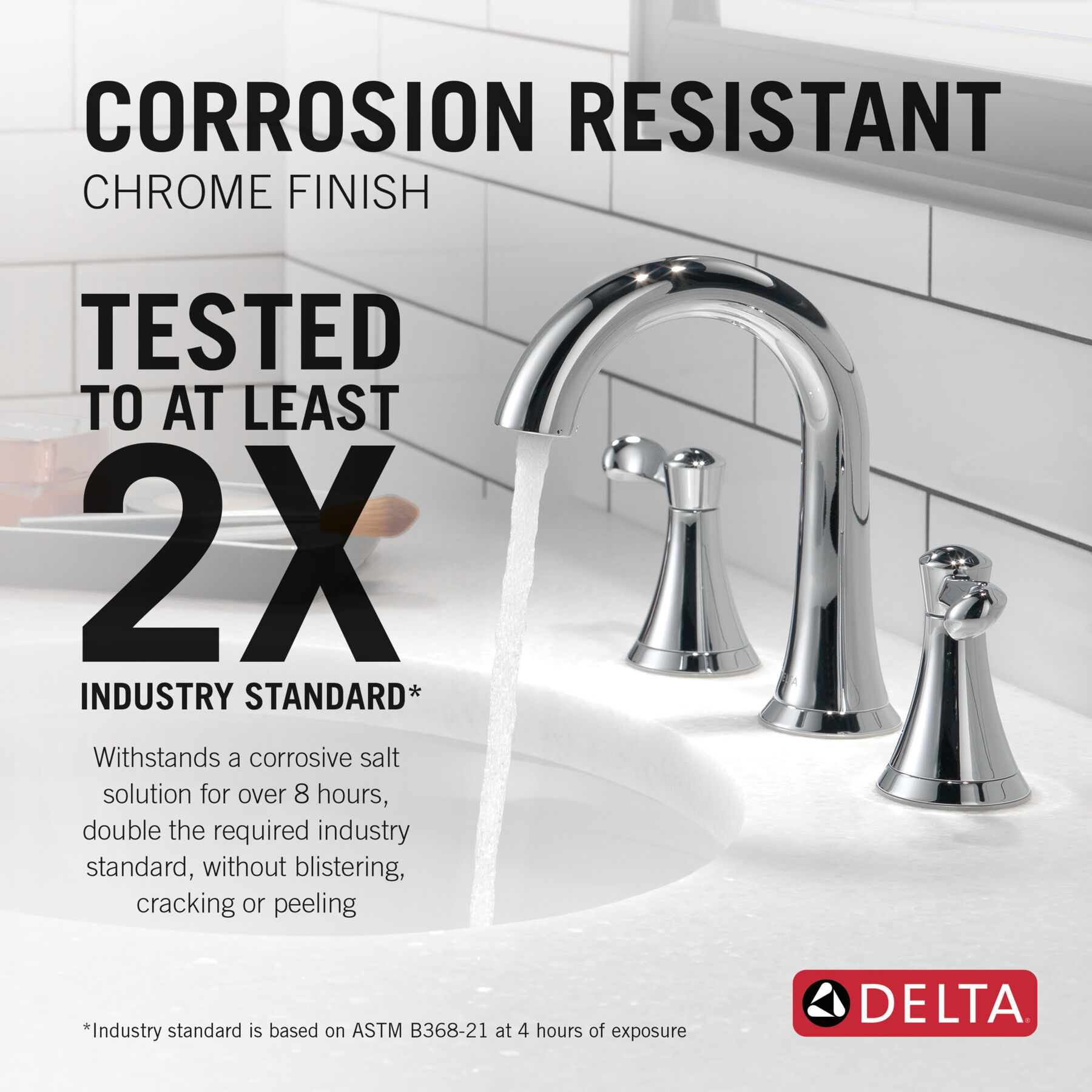 Two Handle Widespread Bathroom Faucet in Chrome 35897LF — thumbnail 3