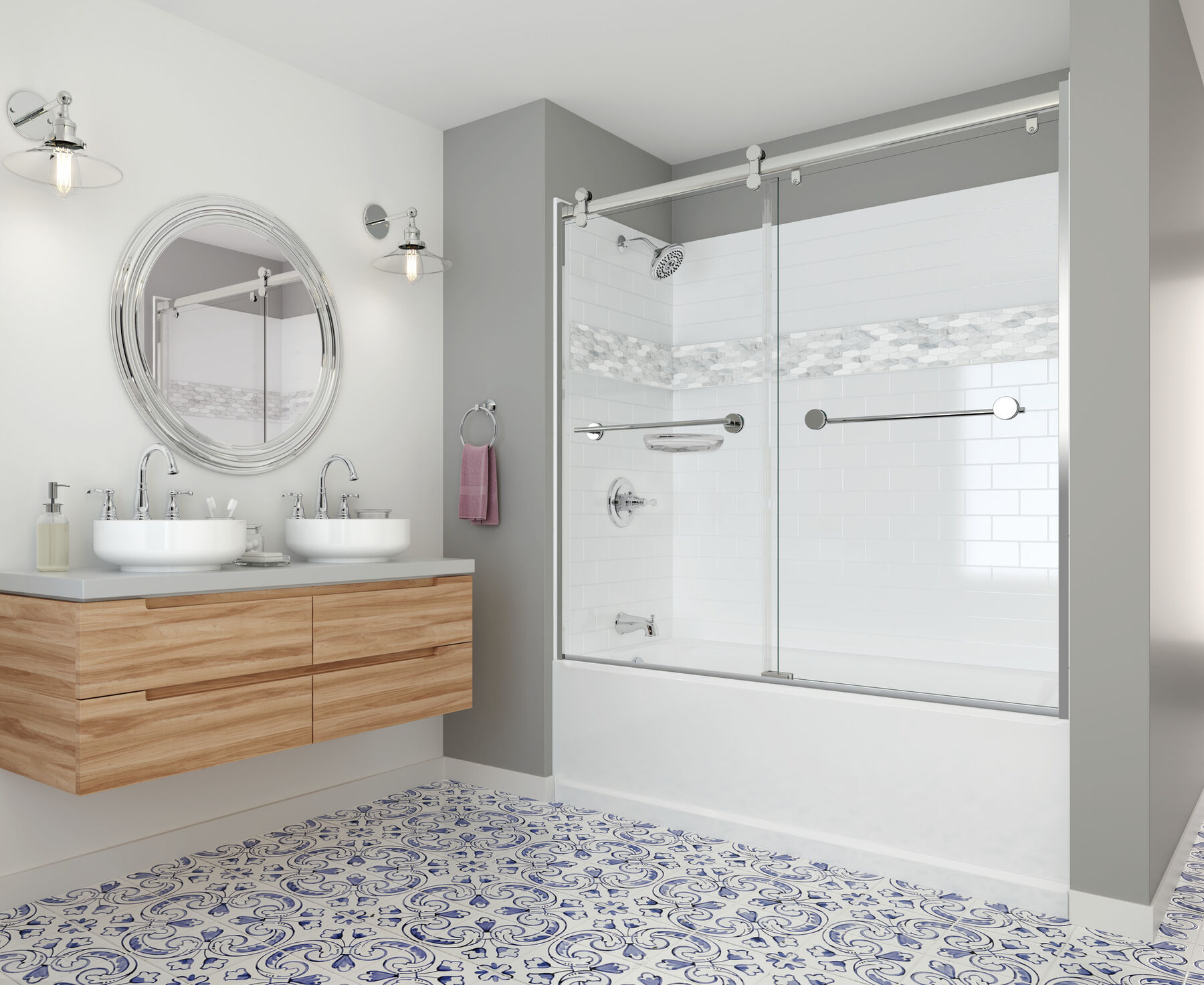 Two Handle Widespread Bathroom Faucet in Chrome — thumbnail 3