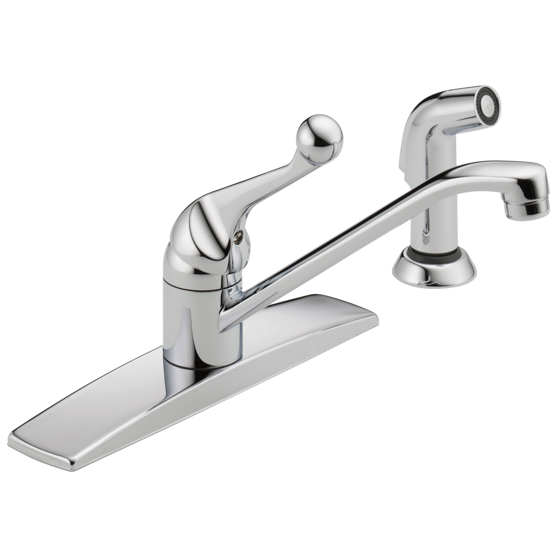 Single Handle Kitchen Faucet with Spray in Chrome