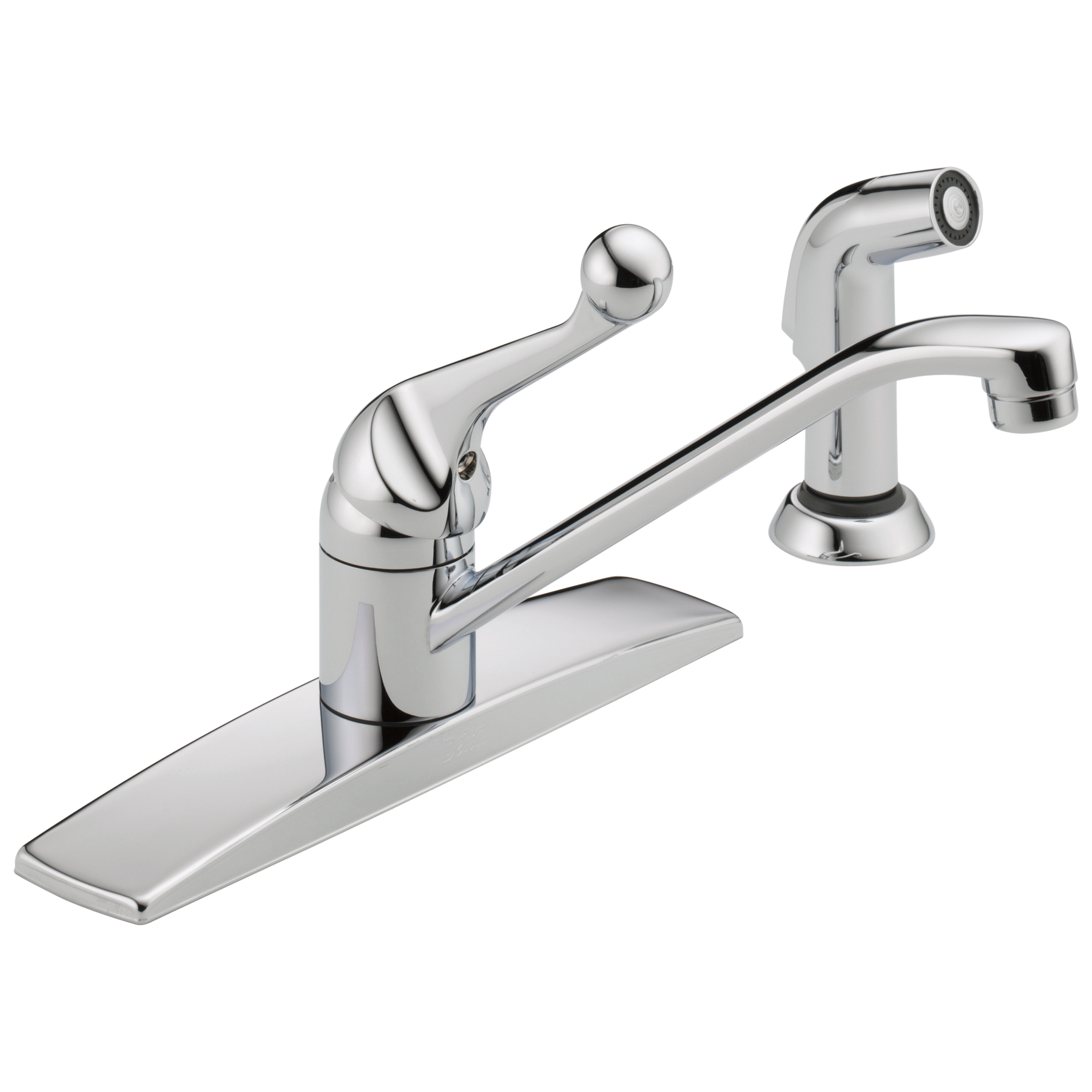 Single Handle Kitchen Faucet with Spray in Chrome