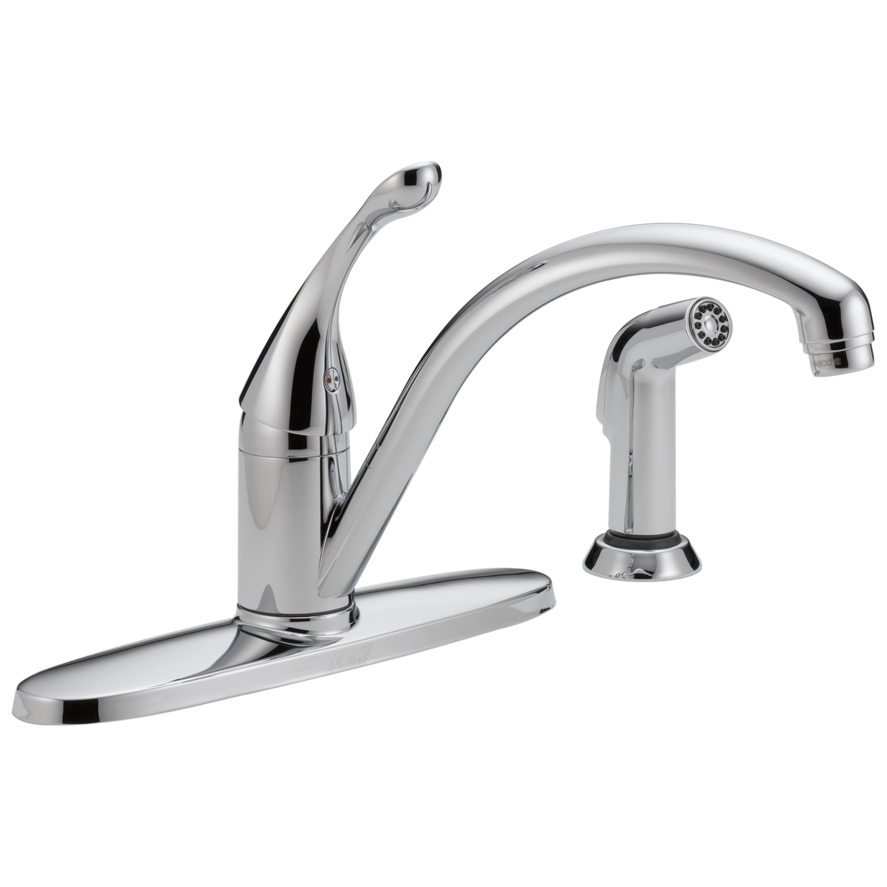 Single Handle Kitchen Faucet with Spray in Chrome