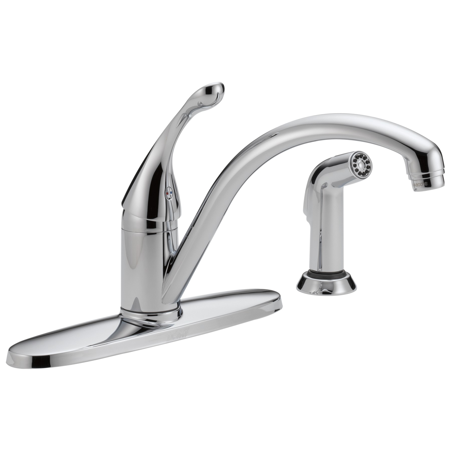 Single Handle Kitchen Faucet with Spray in Chrome