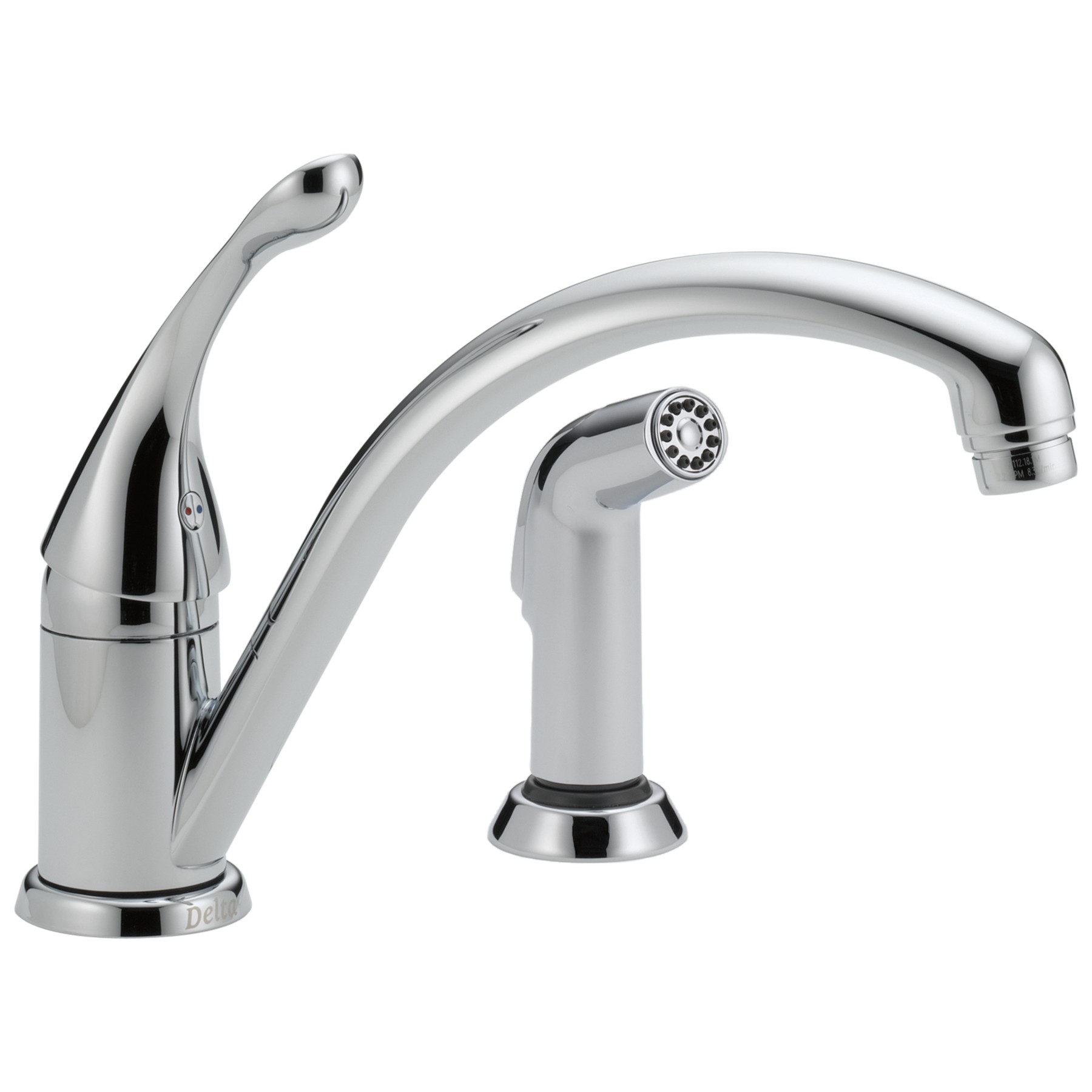Single Handle Kitchen Faucet with Spray in Chrome