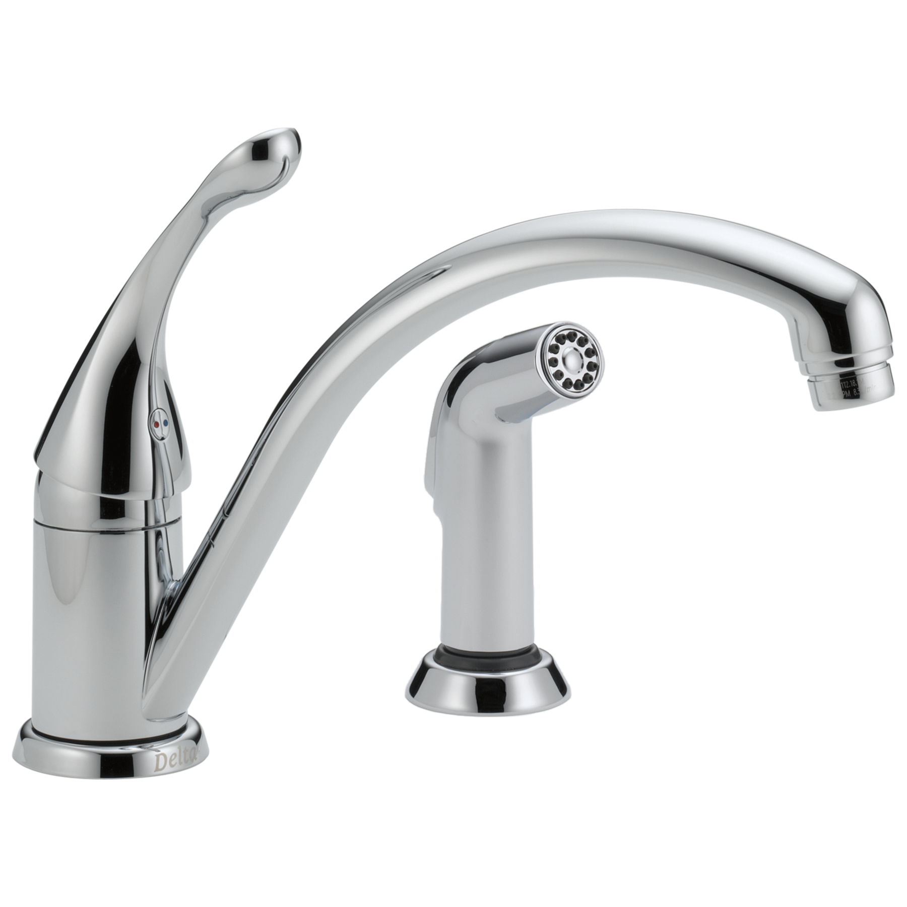 Single Handle Kitchen Faucet with Spray in Chrome