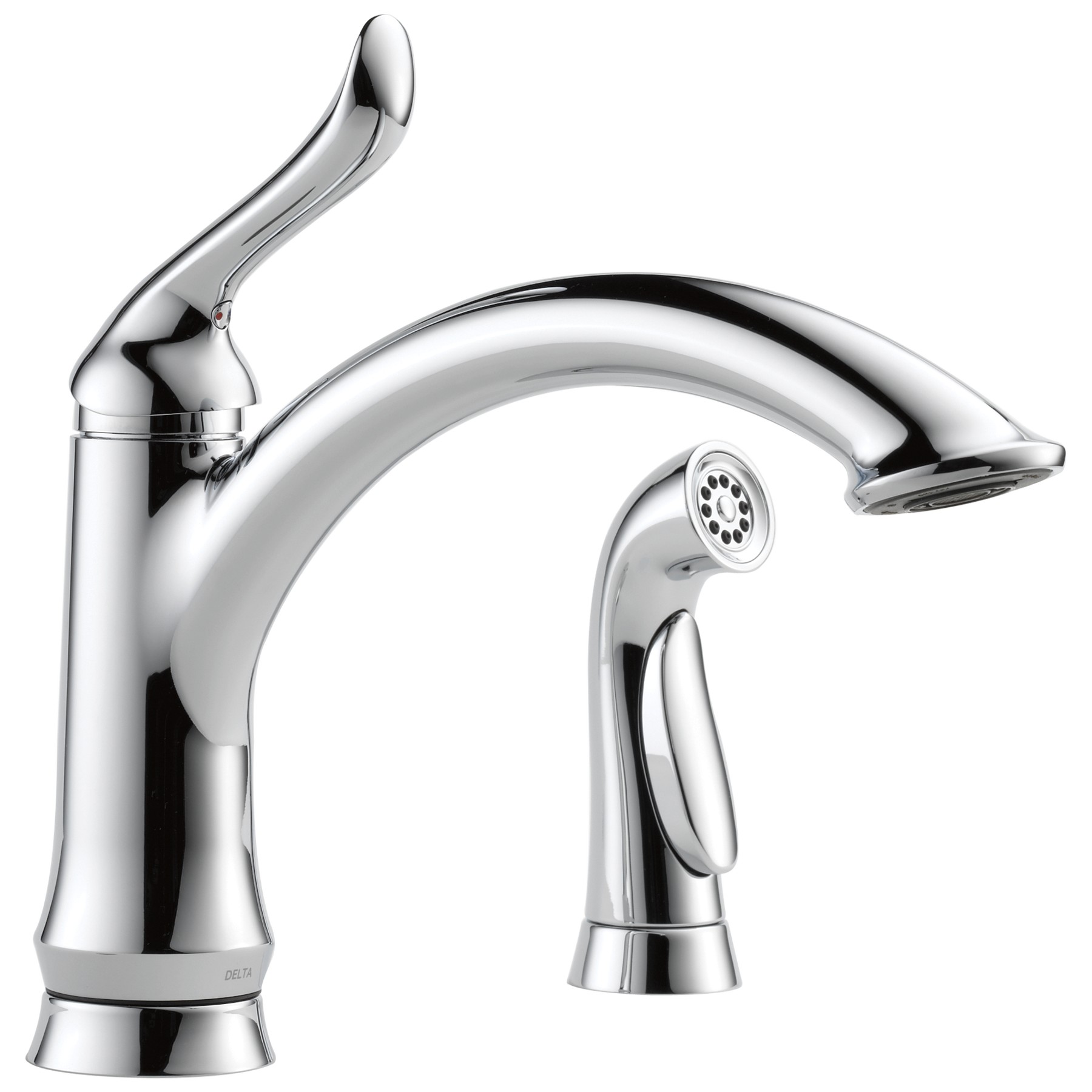 Single Handle Kitchen Faucet with Spray in Chrome