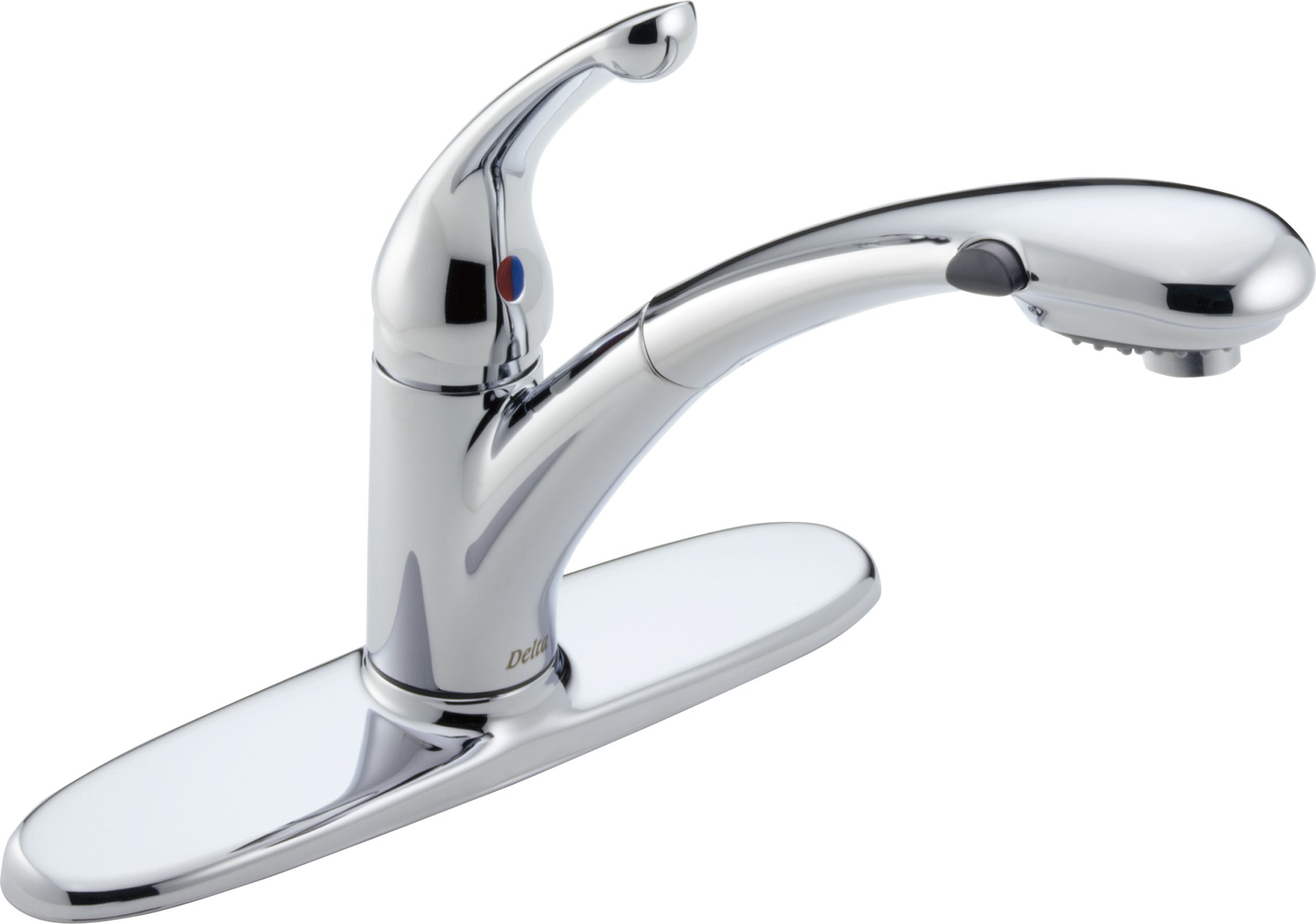 Single Handle Pull-Out Kitchen Faucet in Chrome — thumbnail 2