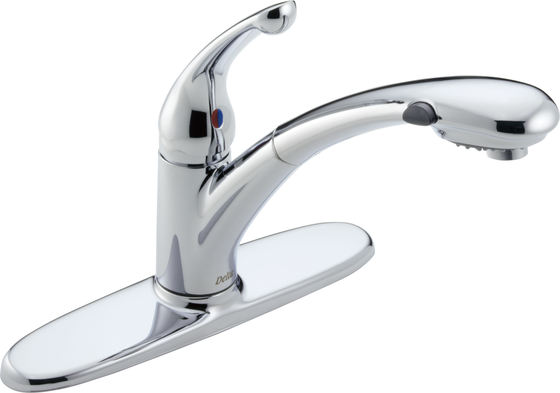 Single Handle Pull-Out Kitchen Faucet in Chrome — thumbnail 2