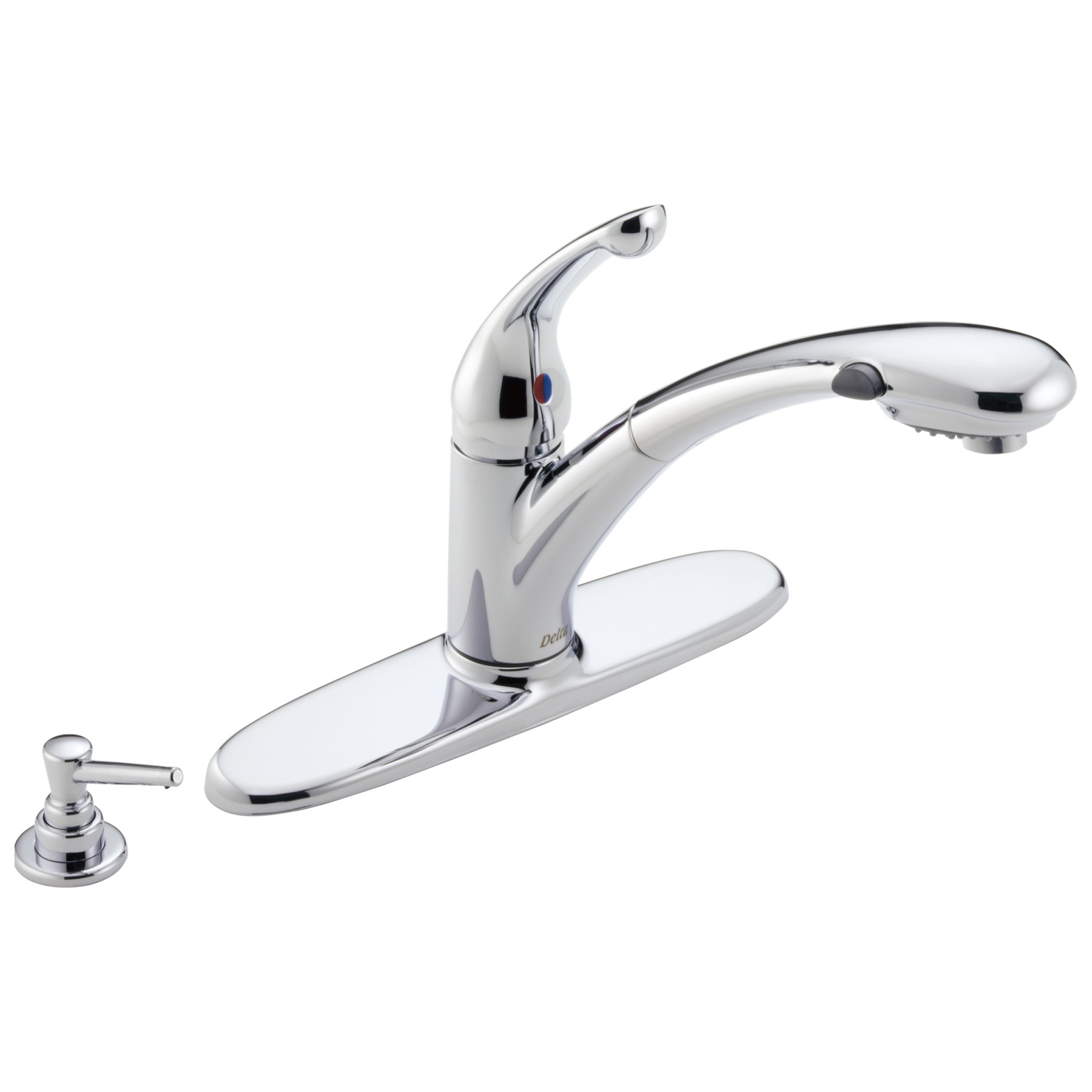 Single Handle Pull-Out Kitchen Faucet in Chrome