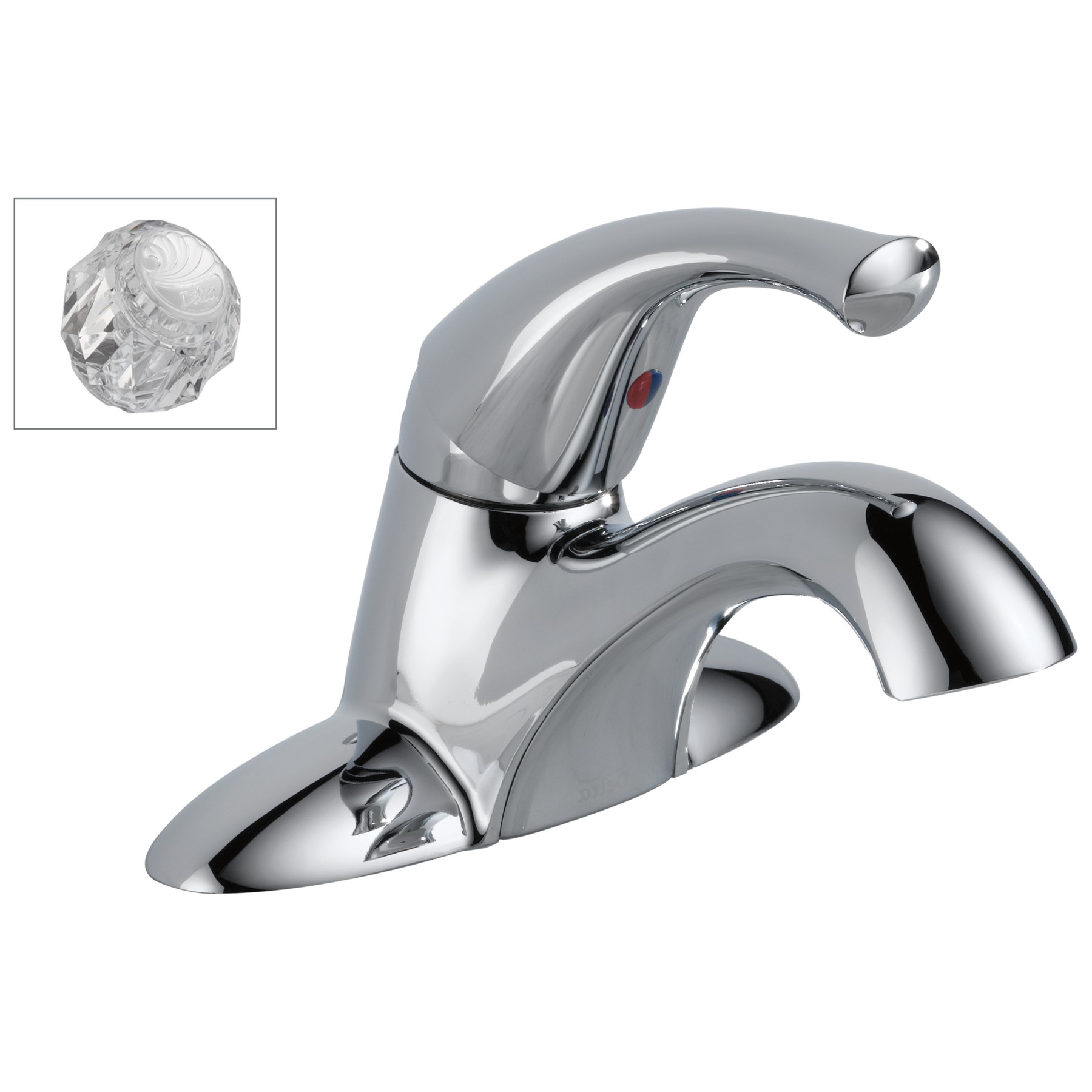 Single Handle Centerset Bathroom Faucet in Chrome