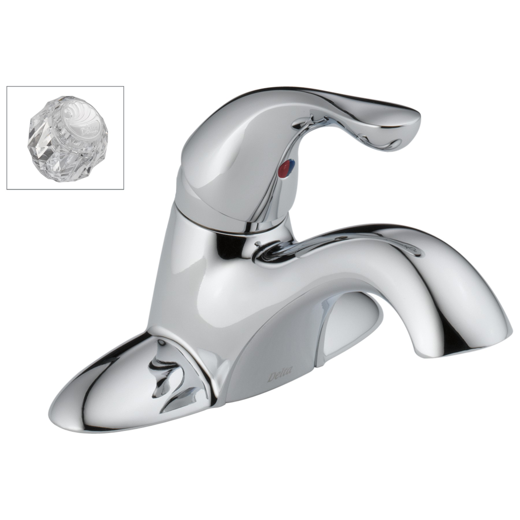 Single Handle Centerset Bathroom Faucet in Chrome