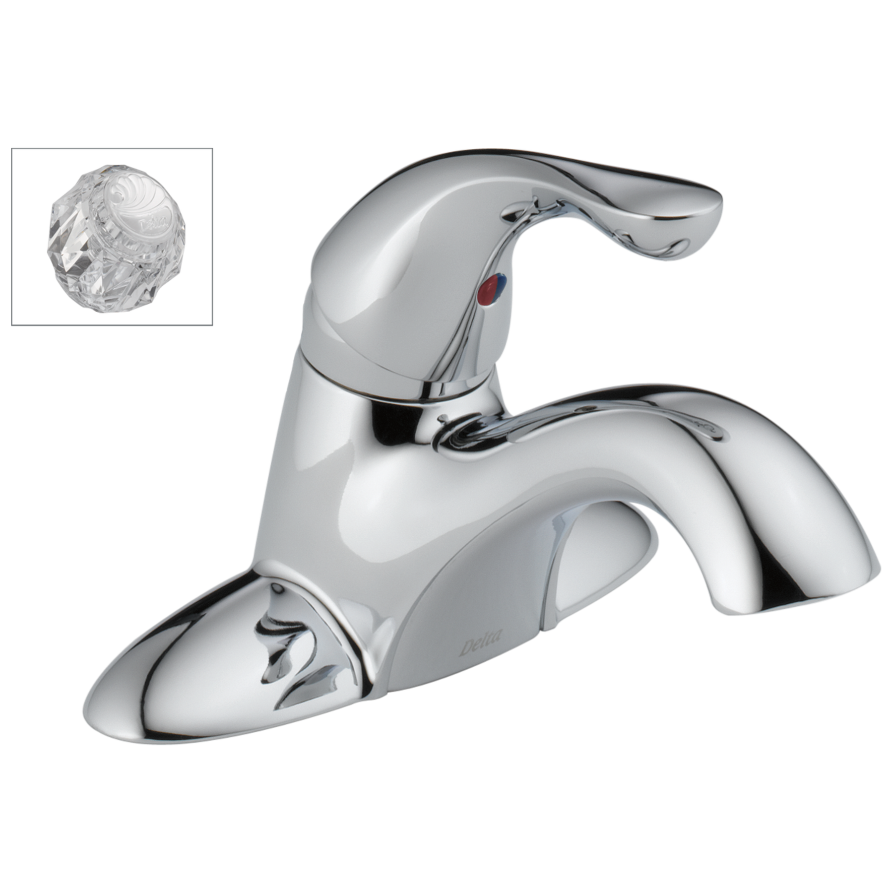 Single Handle Centerset Bathroom Faucet in Chrome — image 1