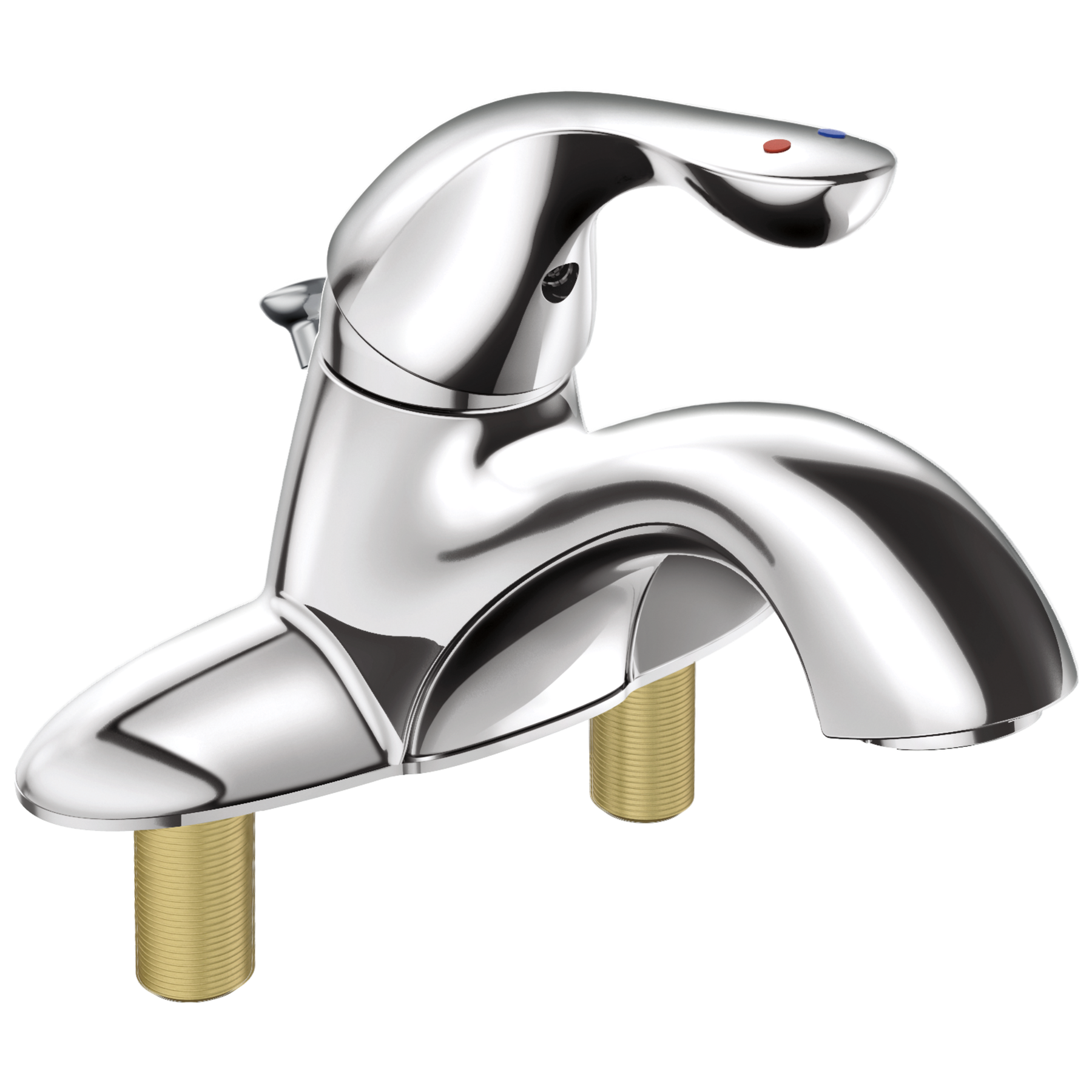 Single Handle Centerset Bathroom Faucet with City Shanks in Chrome — image 1