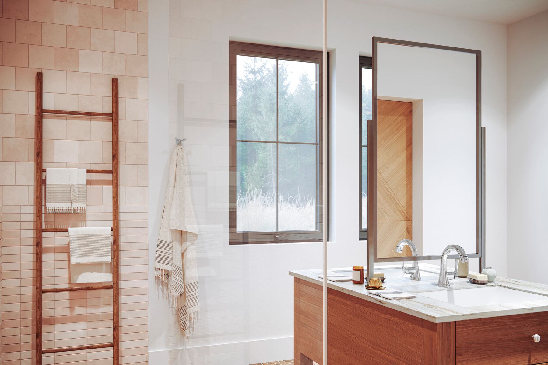 Single Handle Pull-Down Bathroom Faucet in Chrome — thumbnail 2