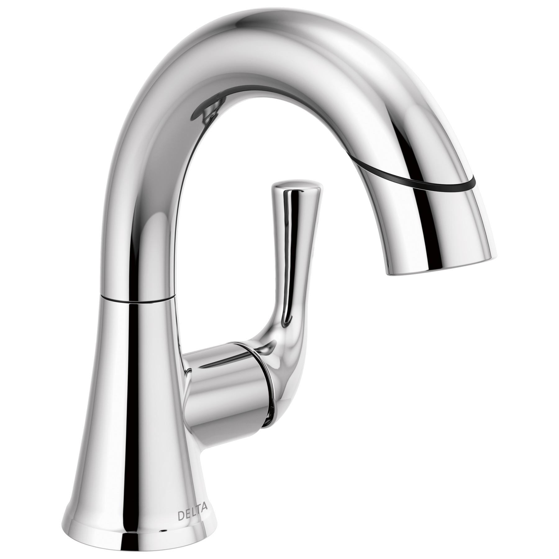 Single Handle Pull-Down Bathroom Faucet in Chrome — image 1
