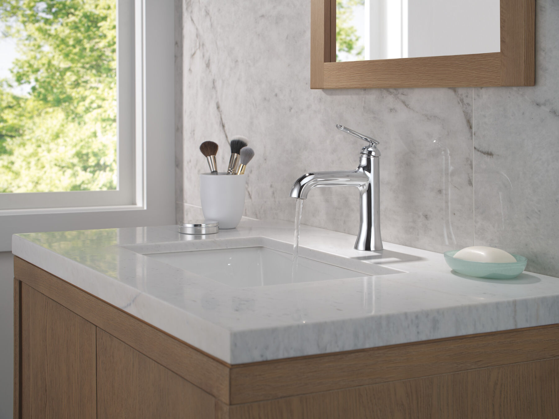 Single Handle Bathroom Faucet in Lumicoat® Chrome — thumbnail 3