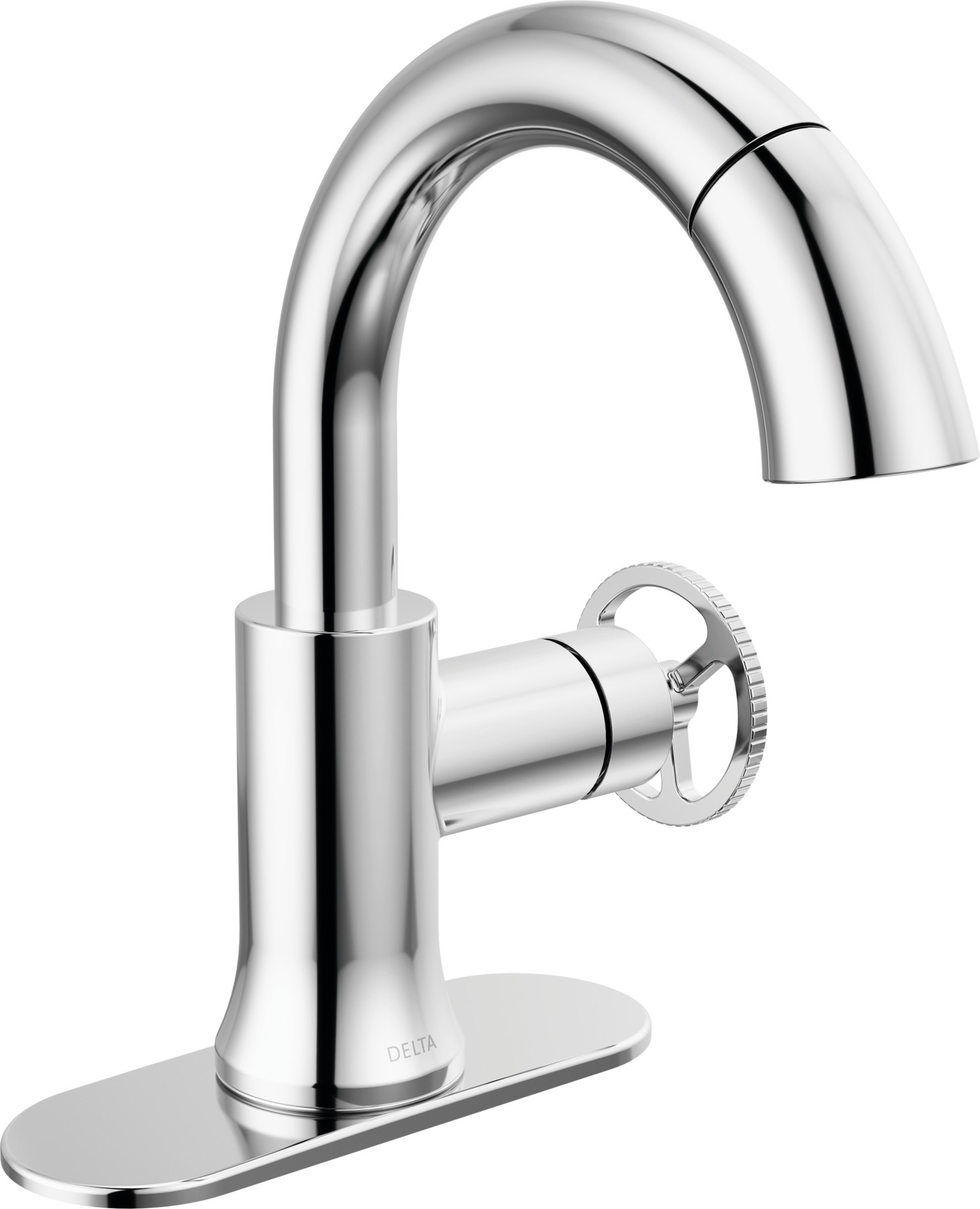 Single Handle Pull-Down Bathroom Faucet in Chrome — image 1