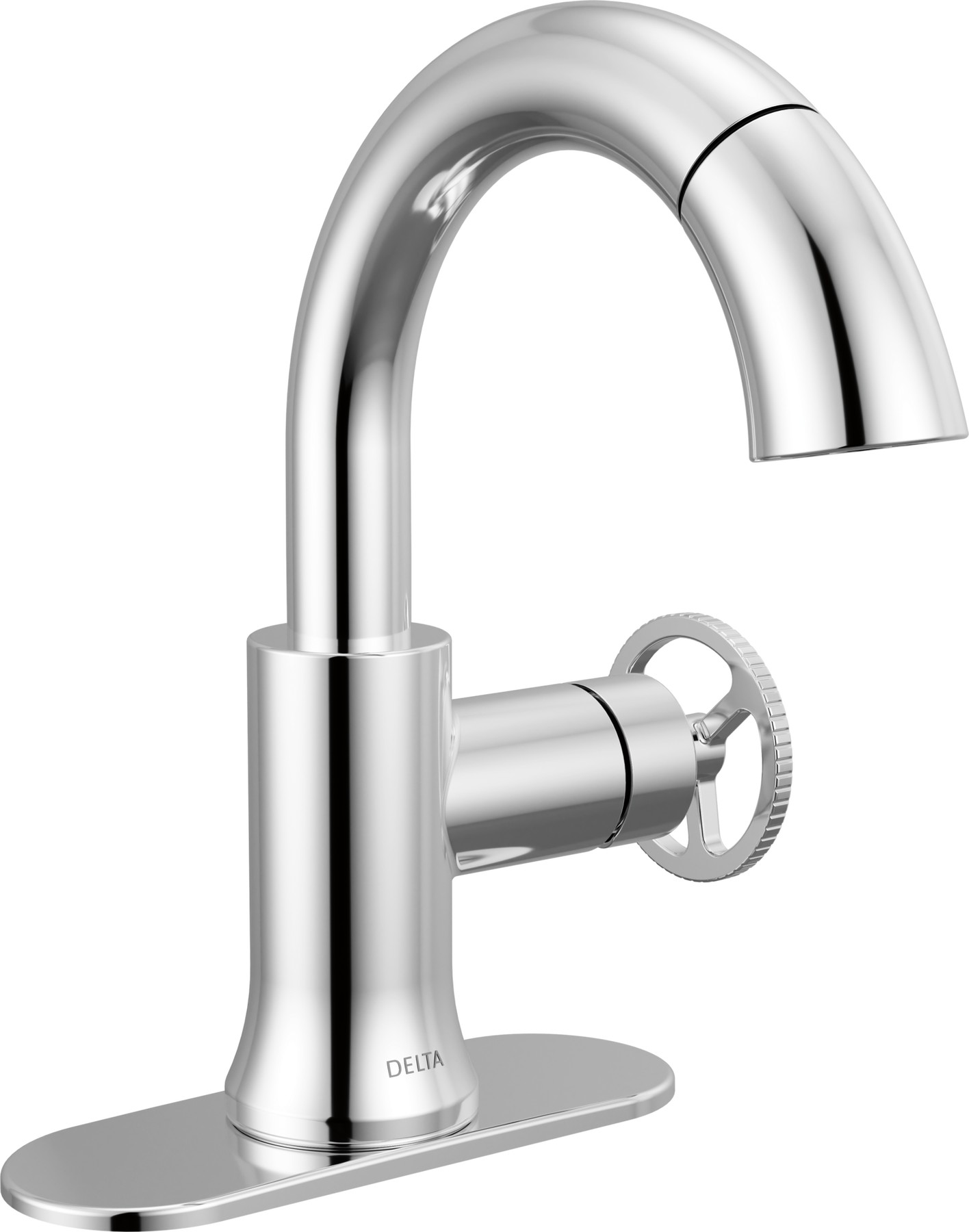 Single Handle Pull-Down Bathroom Faucet in Chrome — thumbnail 2