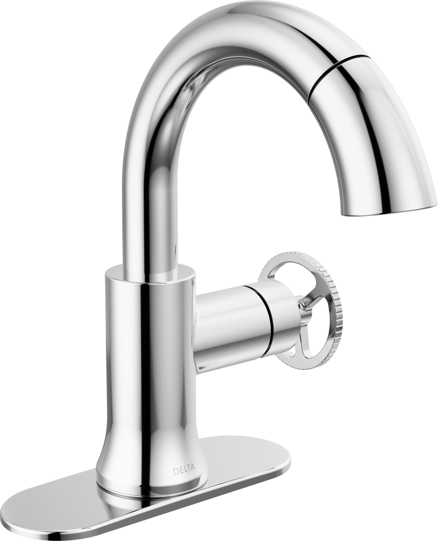 Single Handle Pull-Down Bathroom Faucet in Chrome — thumbnail 2