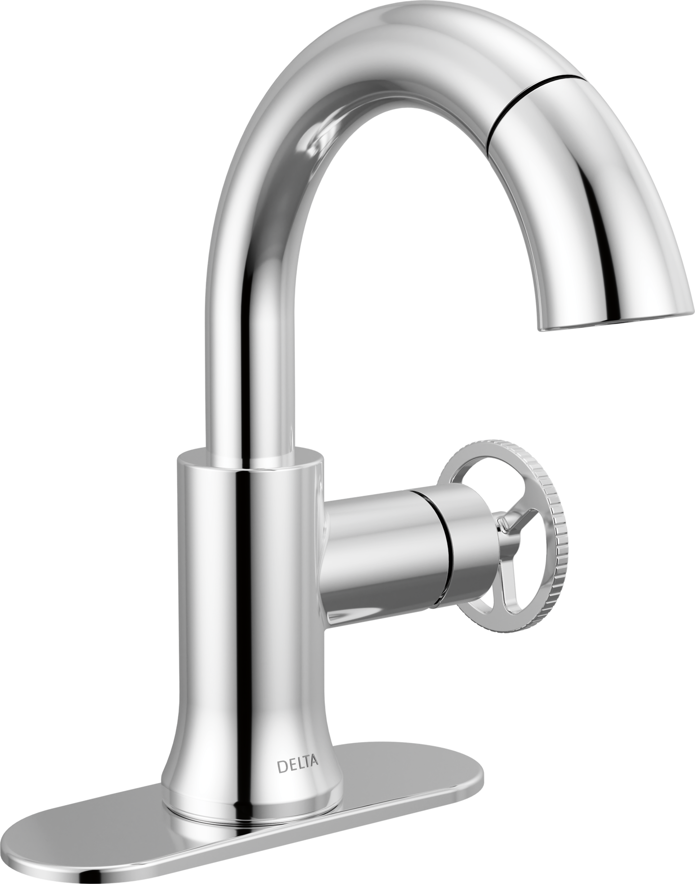 Single Handle Pull-Down Bathroom Faucet in Chrome — thumbnail 3
