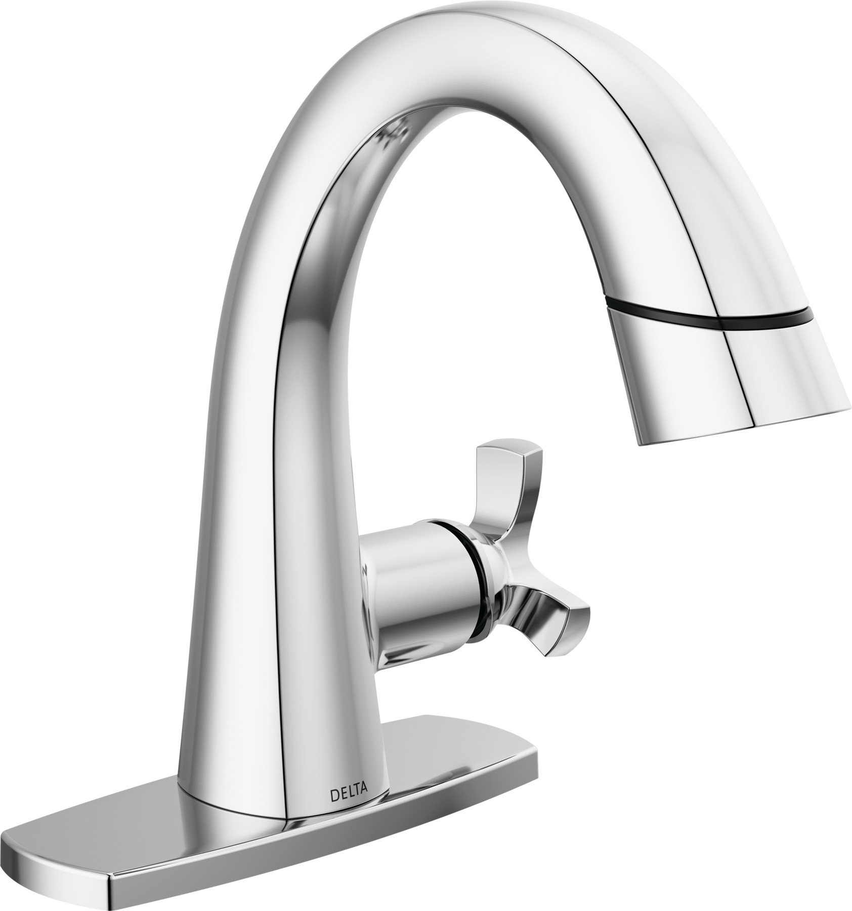 Single Handle Pull-Down Bathroom Faucet in Lumicoat® Chrome — thumbnail 2