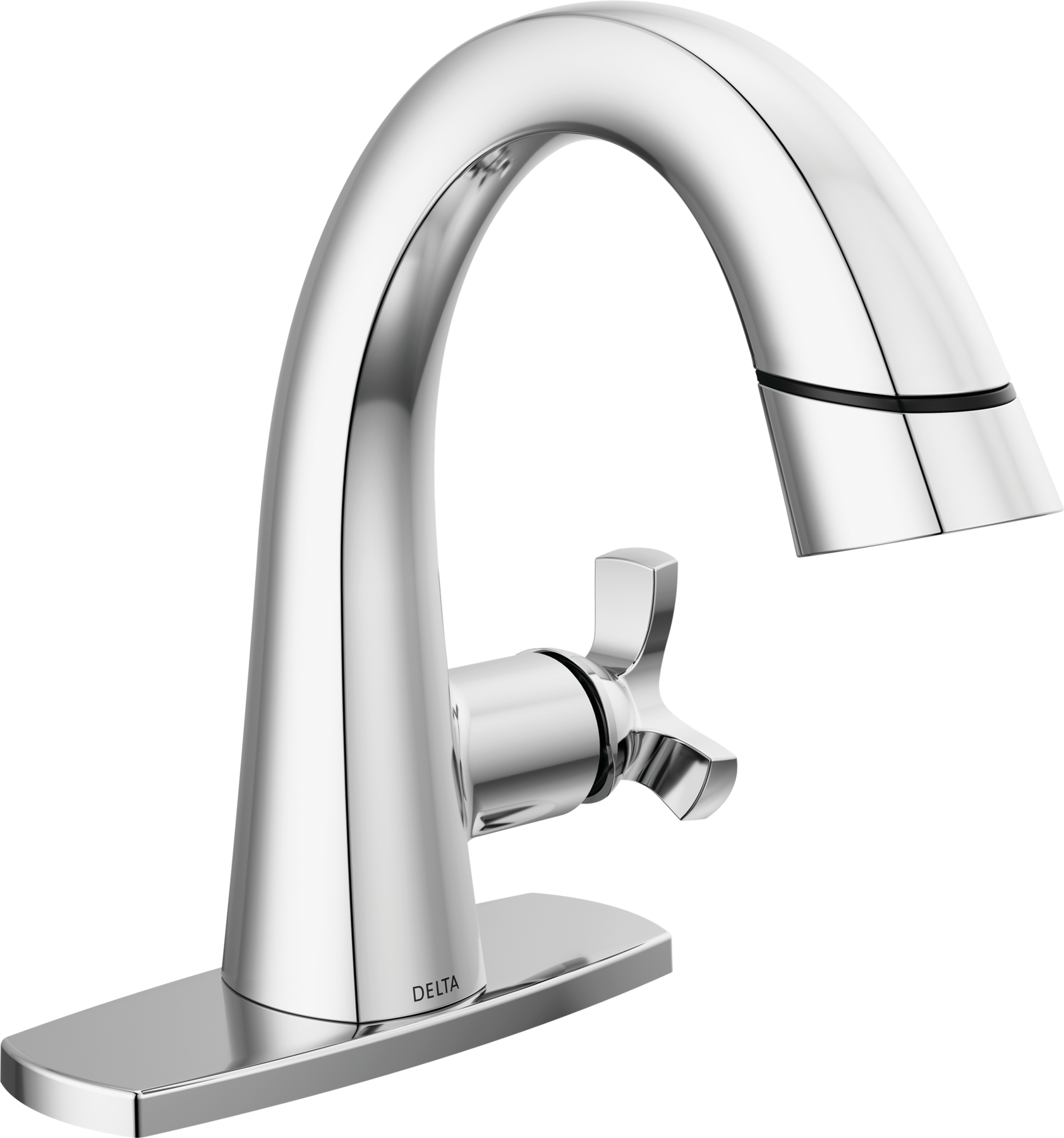 Single Handle Pull-Down Bathroom Faucet in Lumicoat® Chrome — thumbnail 2