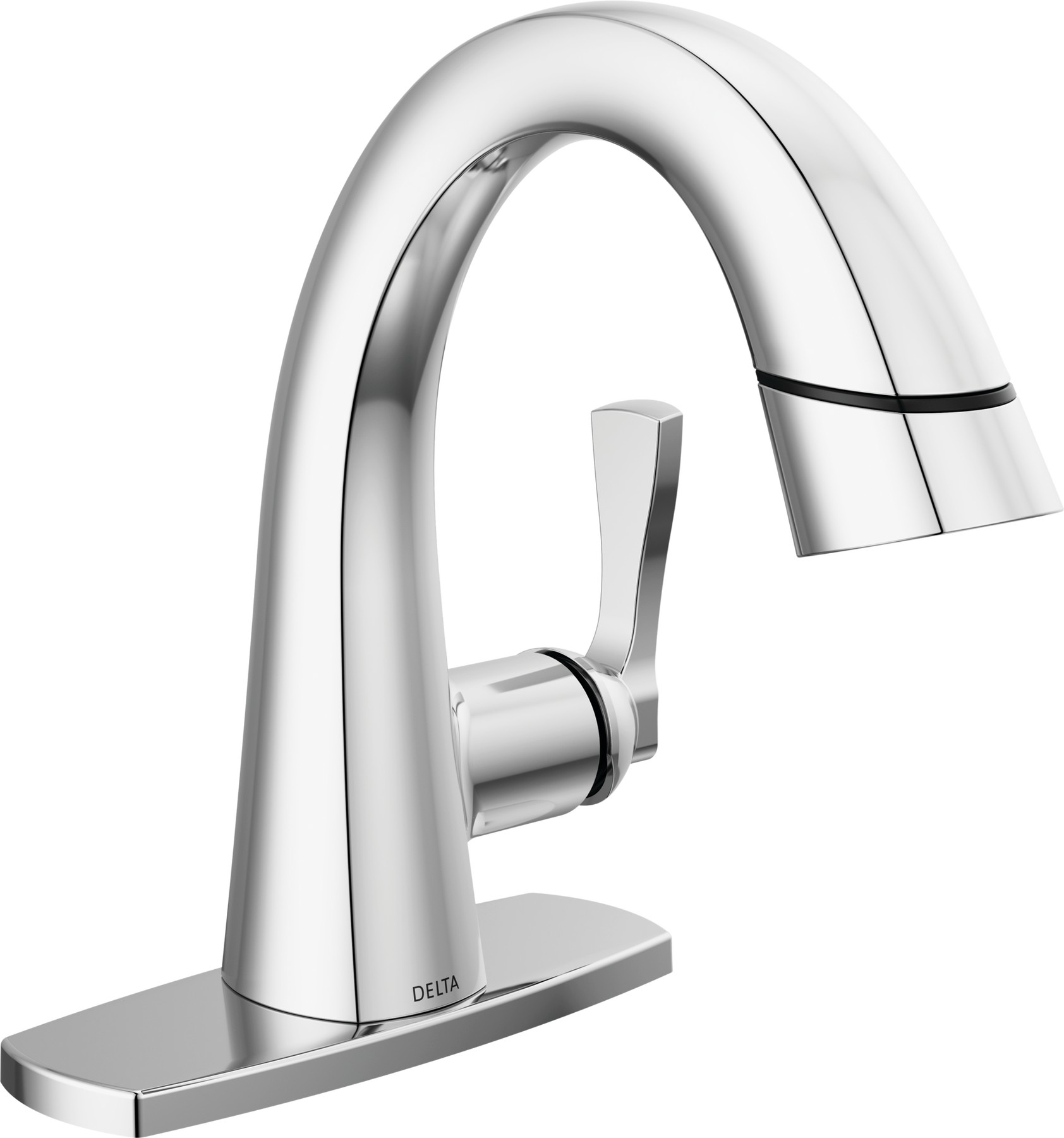 Single Handle Pull-Down Bathroom Faucet in Lumicoat® Chrome — thumbnail 2