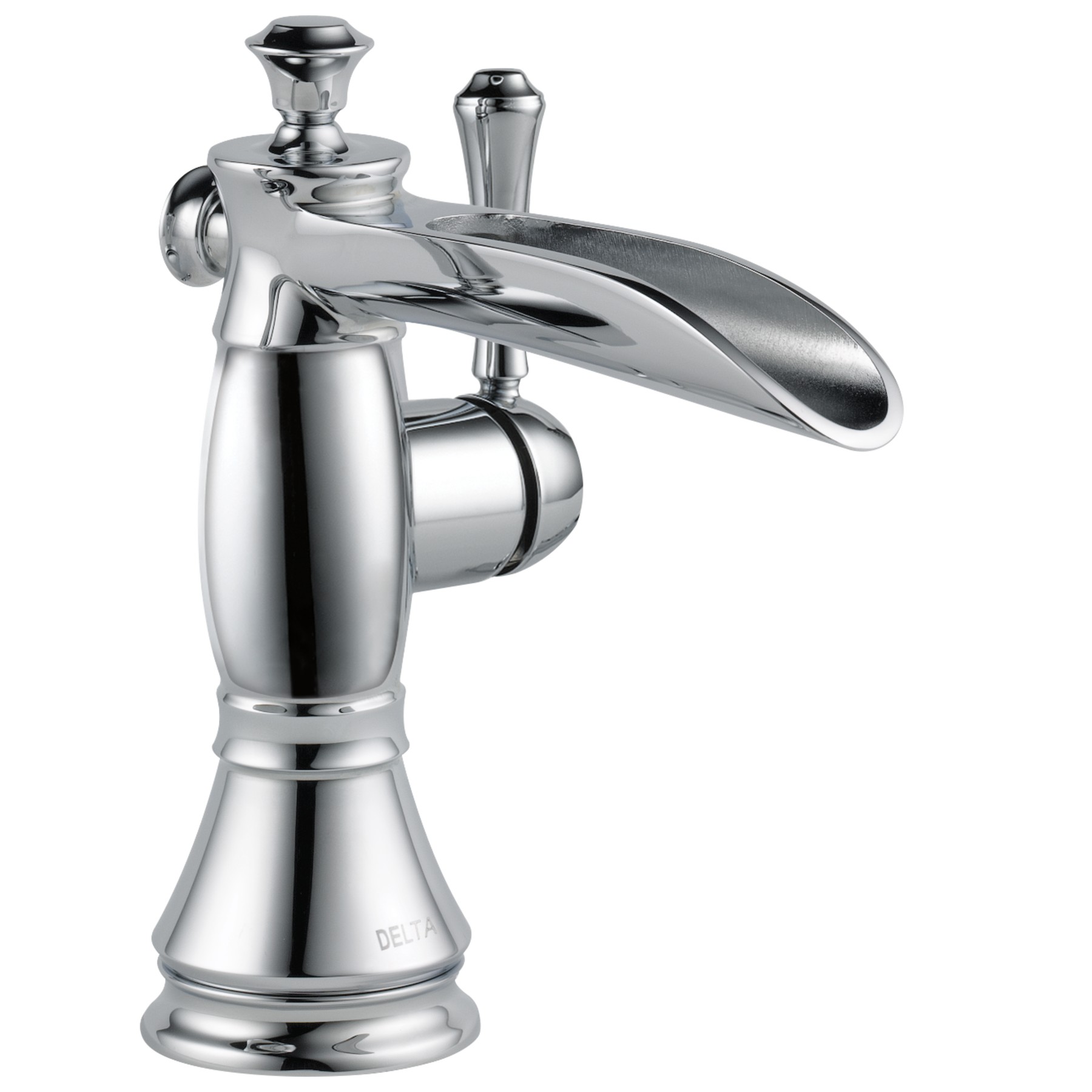 Single Handle Channel Bathroom Faucet in Chrome