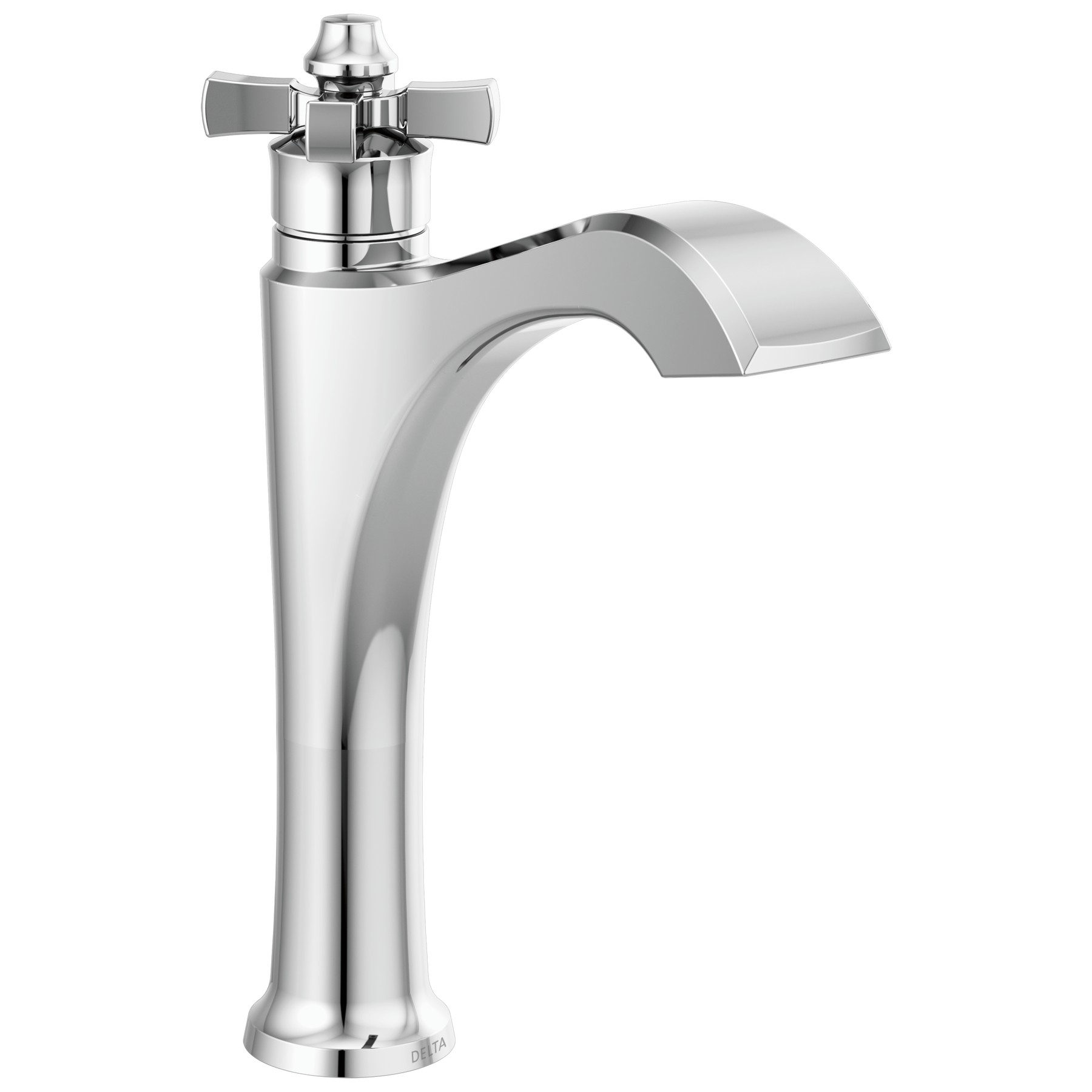 Single Handle Mid-Height Vessel Bathroom Faucet in Chrome