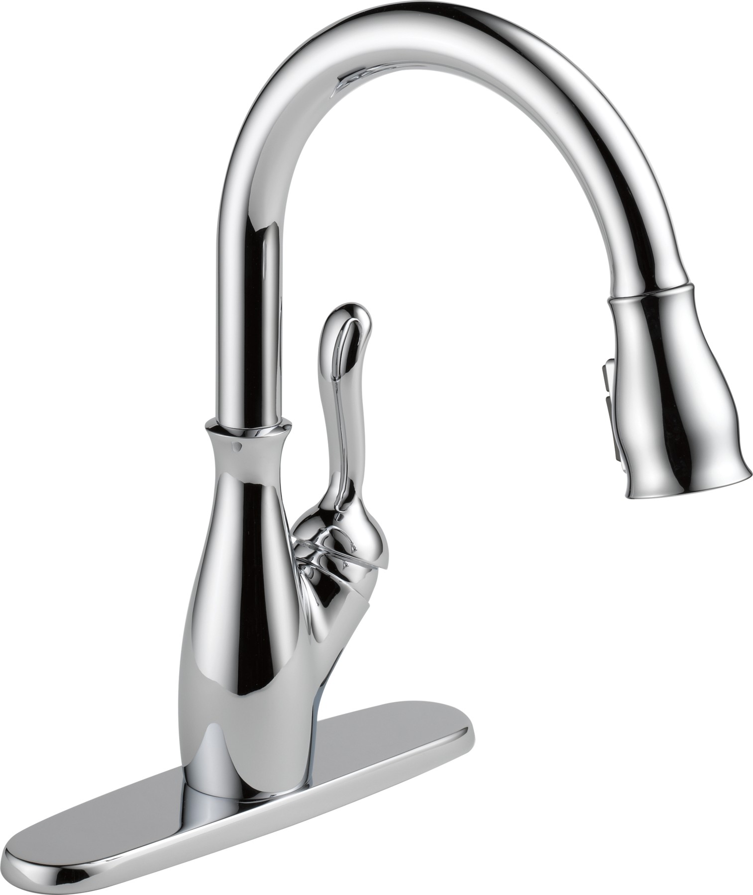 Single Handle Pull-Down Kitchen Faucet with ShieldSpray® Technology in Chrome — thumbnail 3