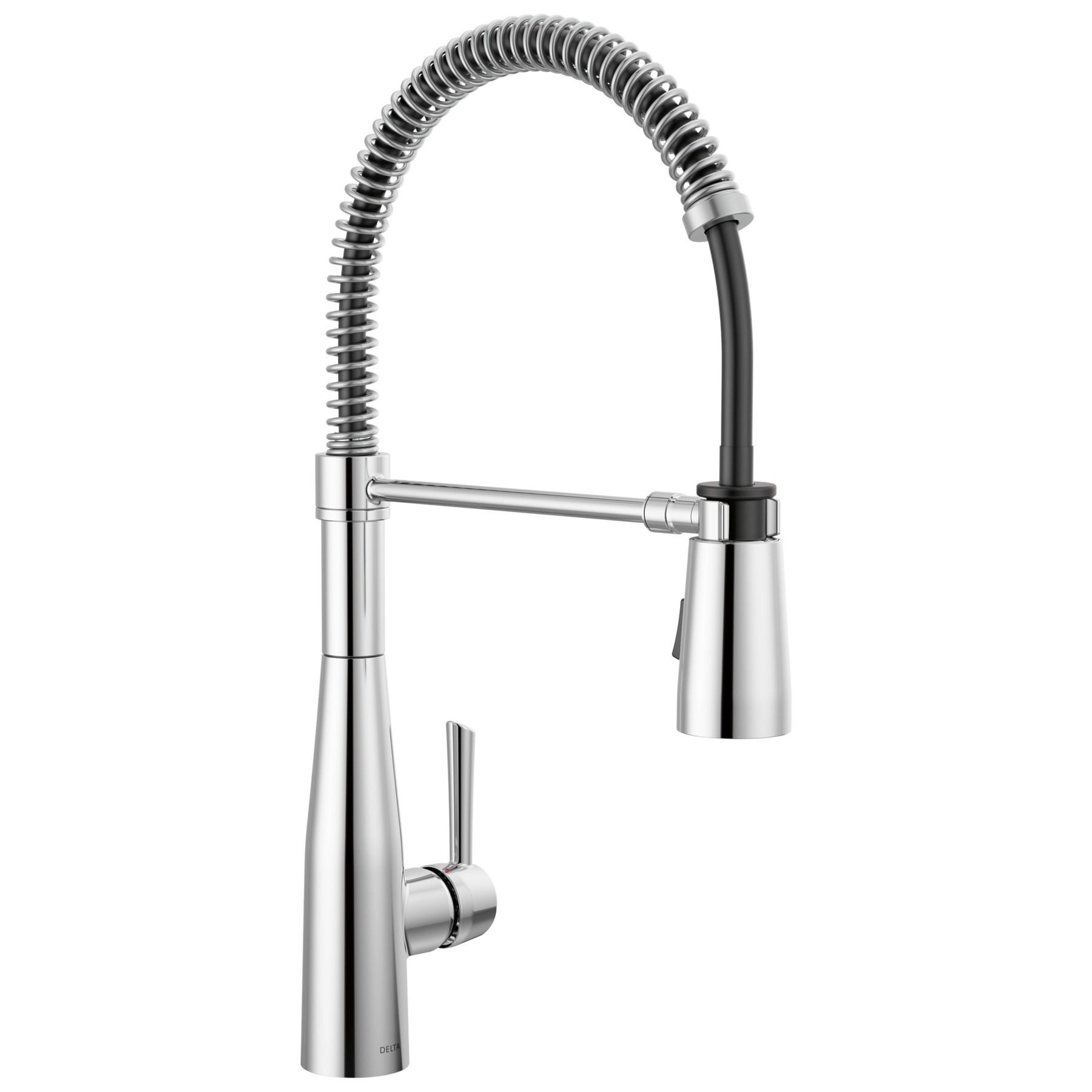 Single-Handle Pull-Down Spring Kitchen Faucet in Chrome