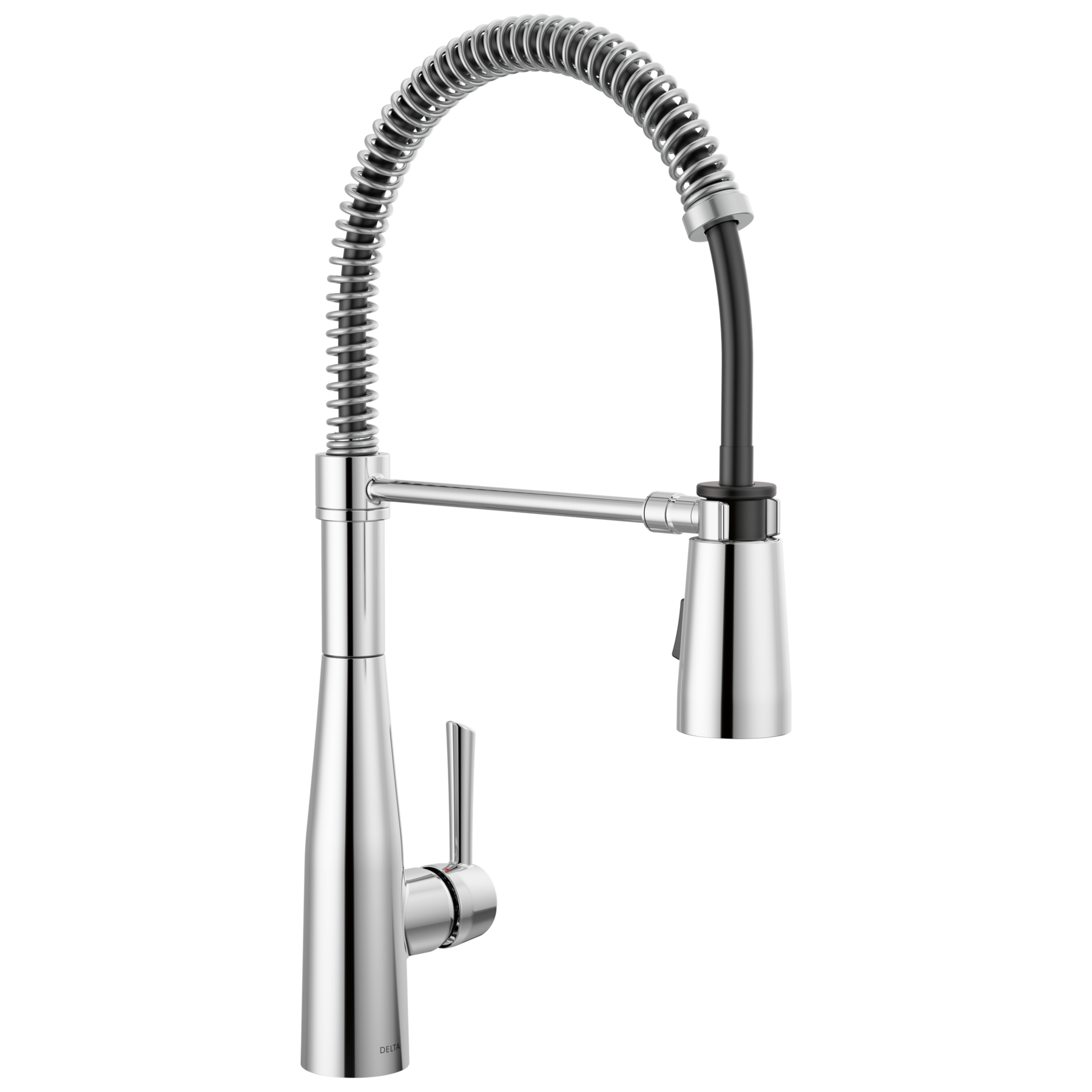 Single-Handle Pull-Down Spring Kitchen Faucet in Chrome — image 1
