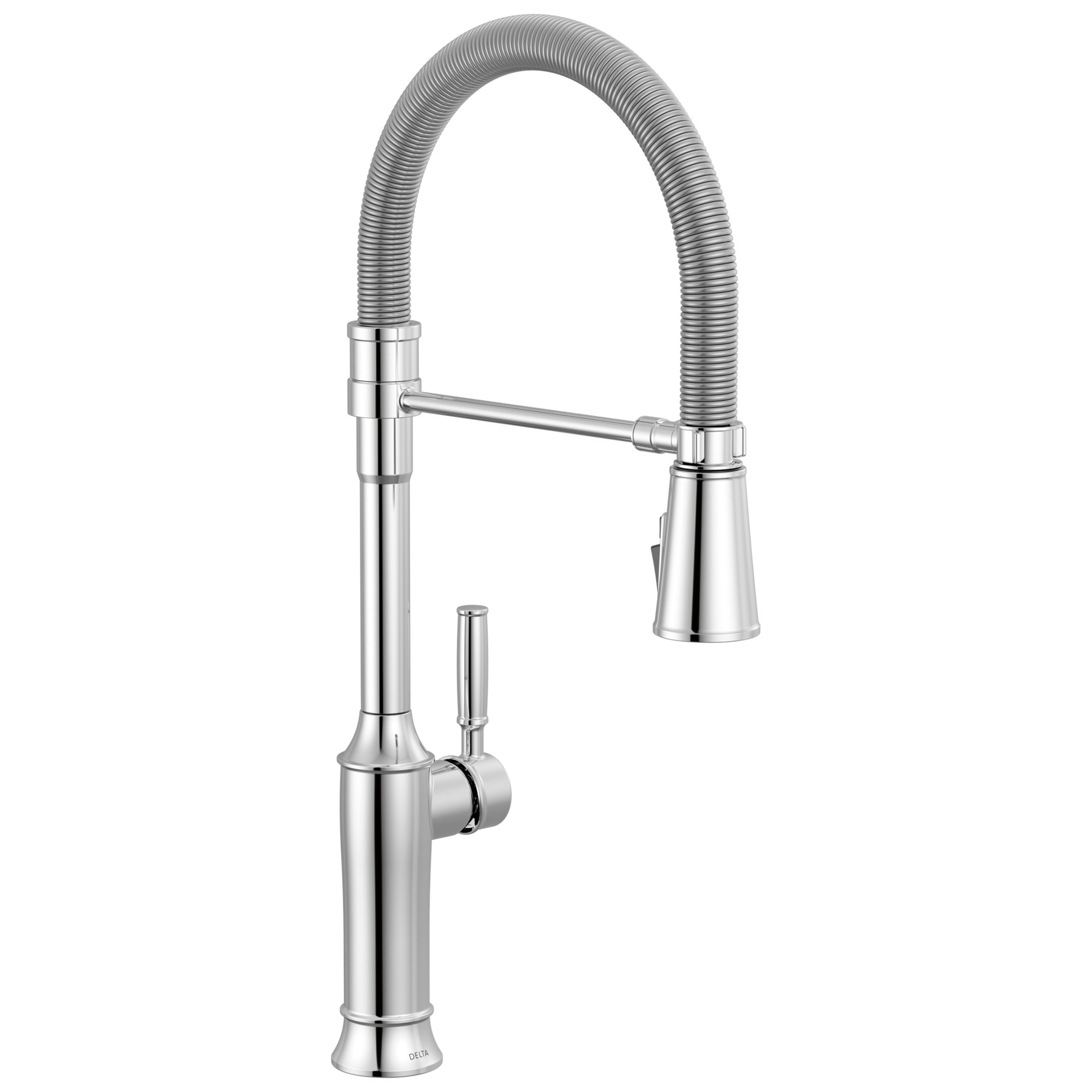 Single-Handle Pull-Down Spring Kitchen Faucet in Lumicoat® Chrome