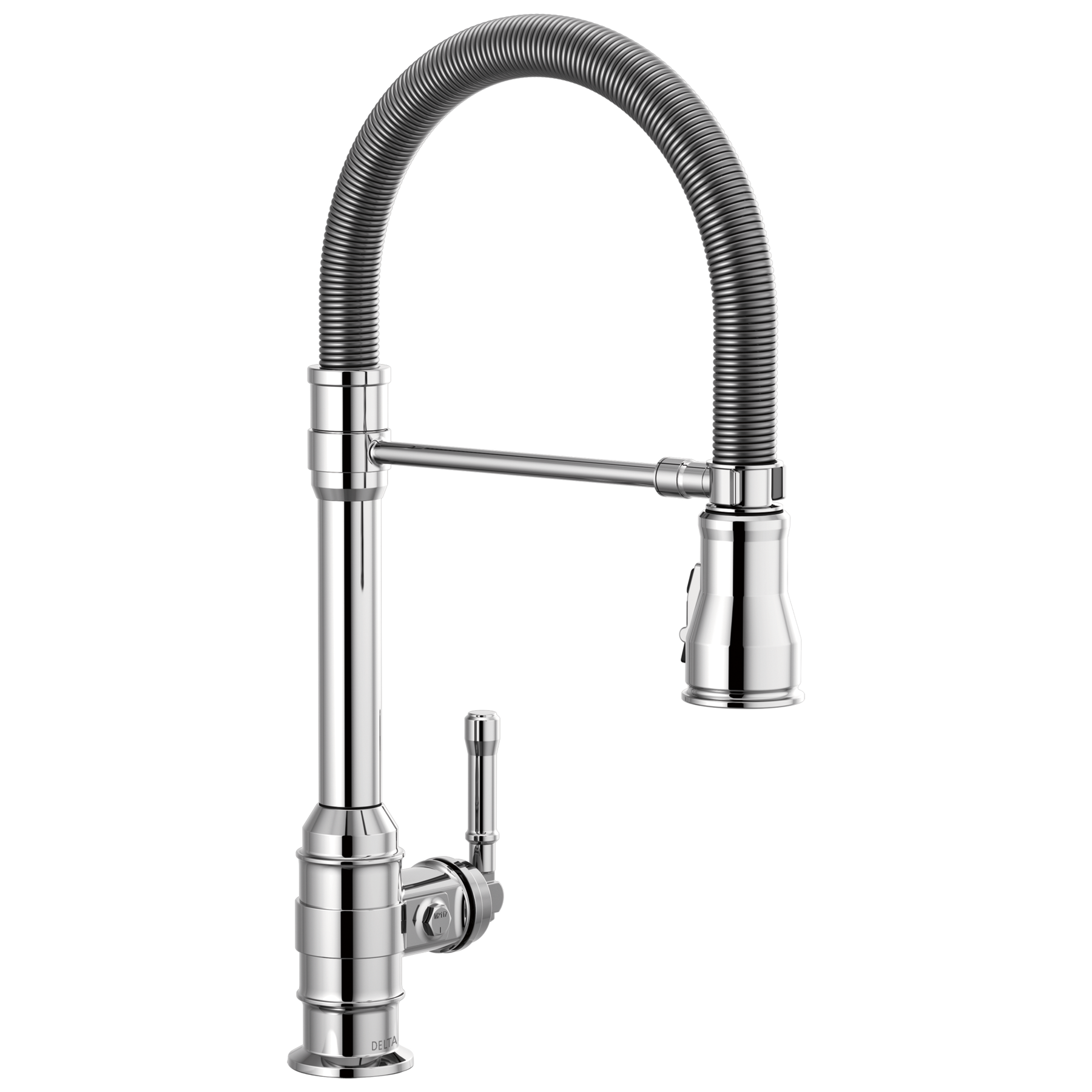 Single Handle Pull-Down Kitchen Faucet With Spring Spout in Chrome — image 1