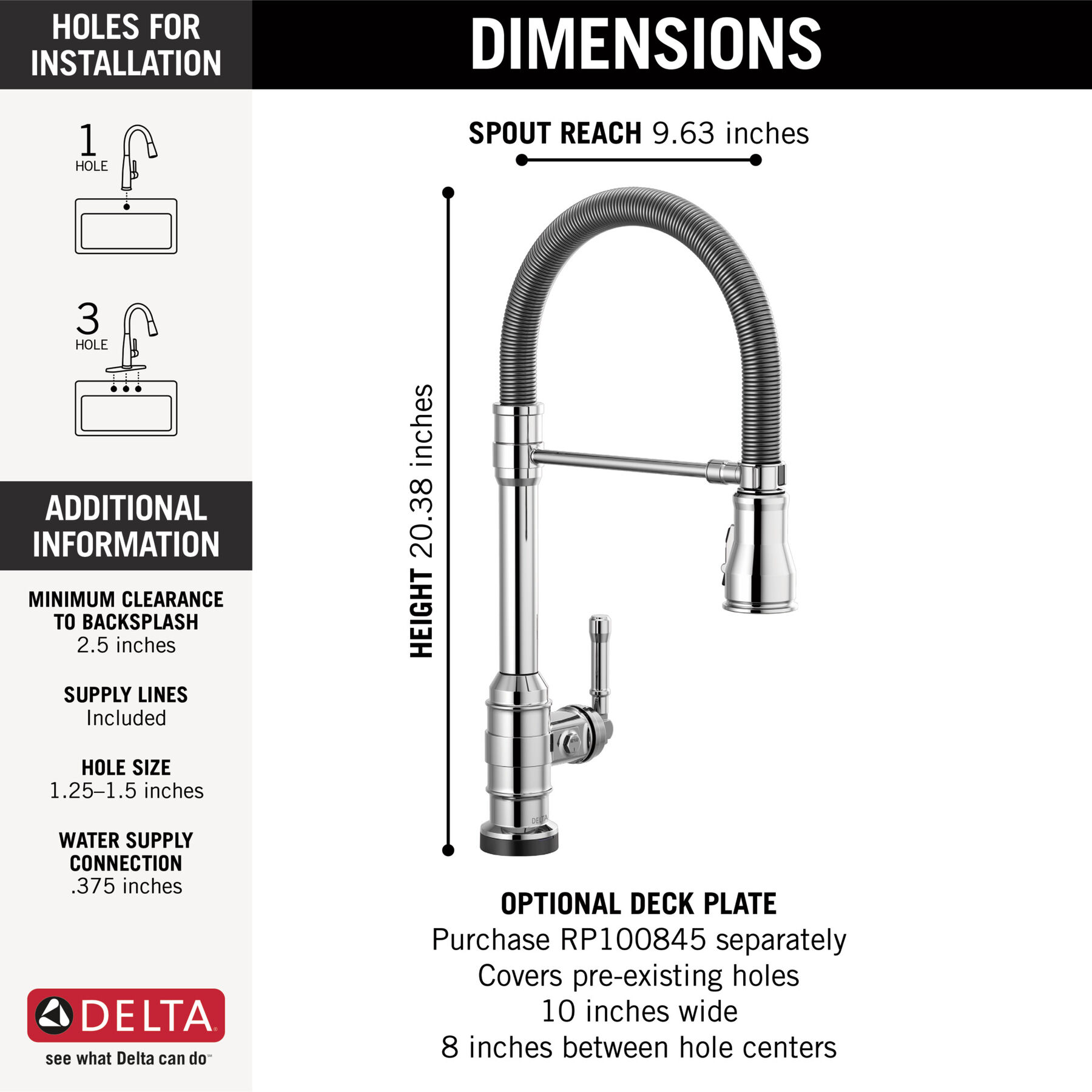 Single-Handle Pull-Down Spring Kitchen Faucet with Touch2O® Technology in Chrome — thumbnail 2