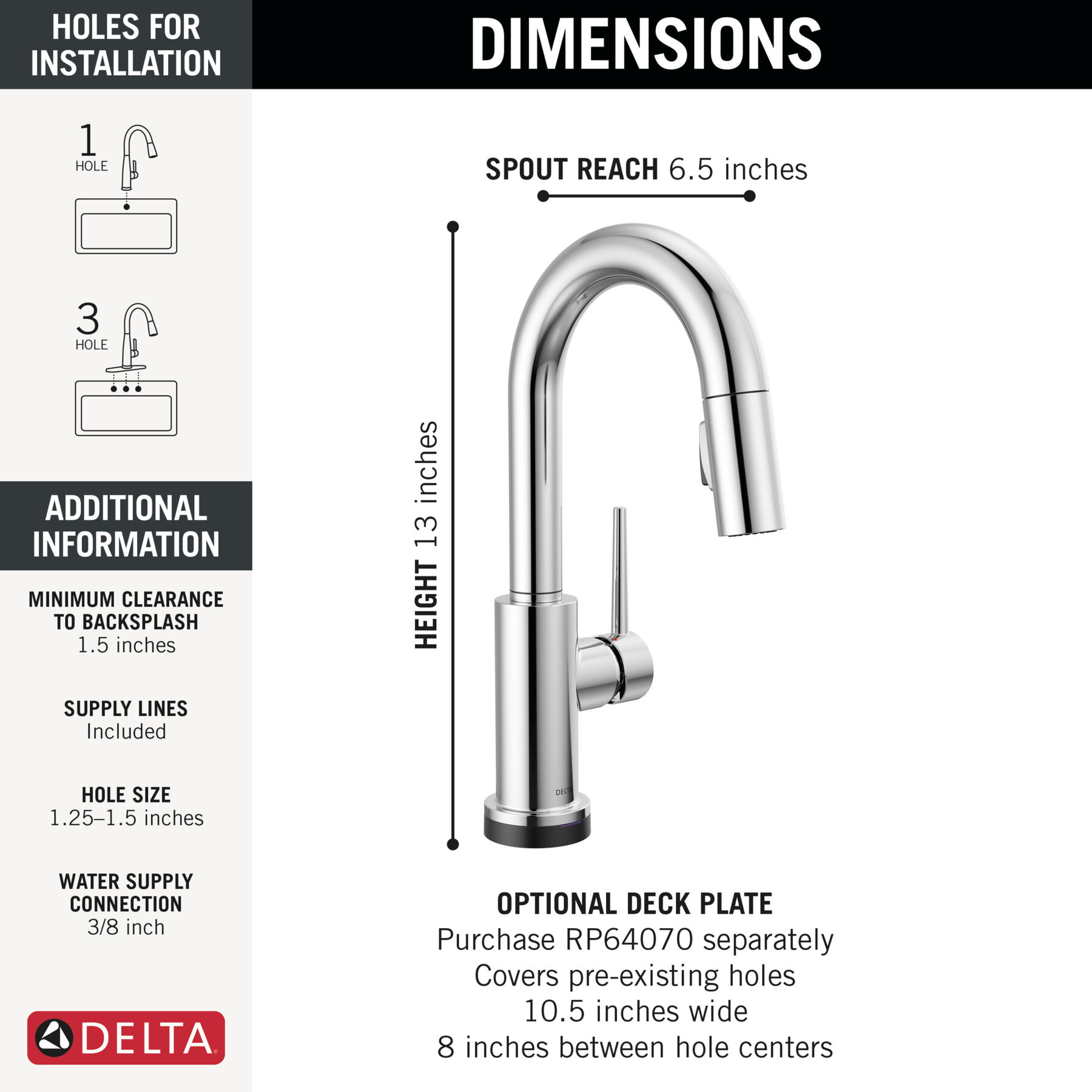 Touch2O® Bar / Prep Faucet with Touchless Technology in Chrome — thumbnail 2