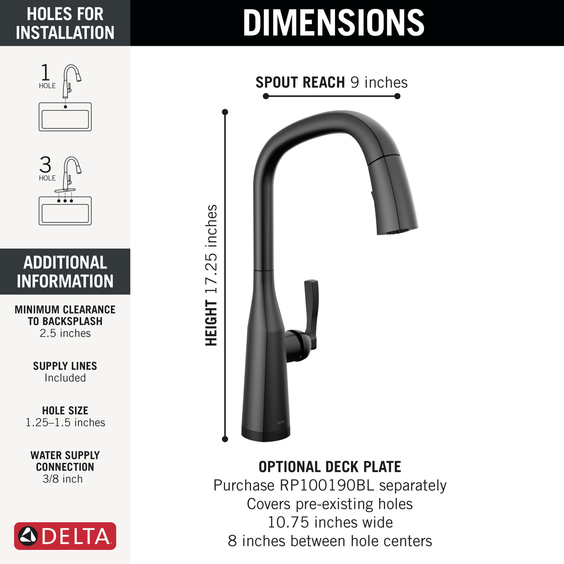 Touch2O® Technology Kitchen Faucet with Touchless Technology in Matte Black — thumbnail 2