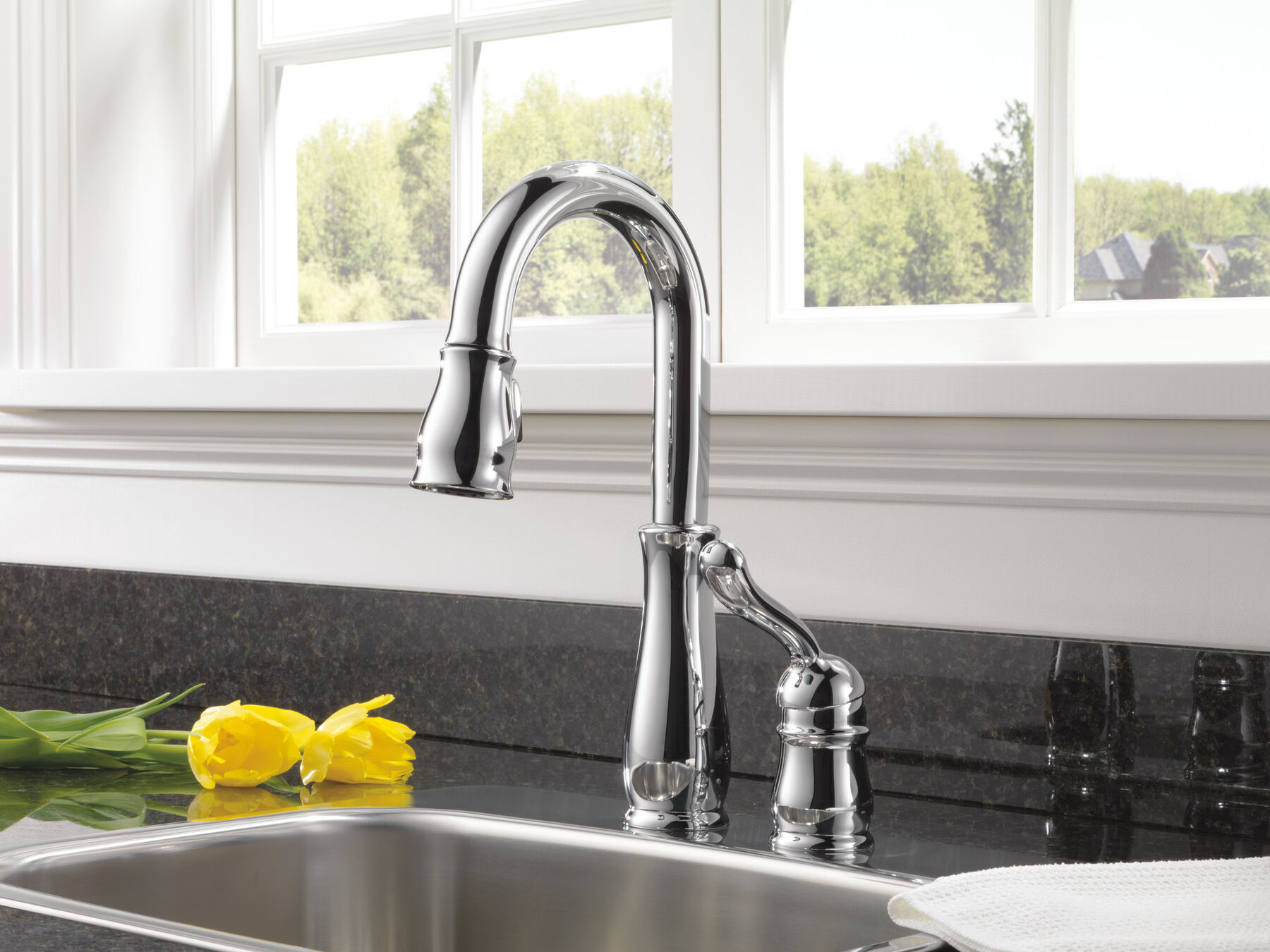 Single Handle Pull-Down Bar / Prep Faucet in Chrome — thumbnail 2