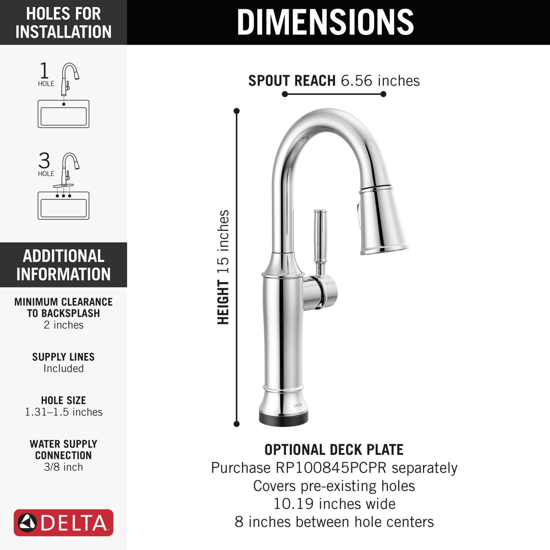 Touch2O® Bar / Prep Faucet with Touchless Technology in Lumicoat® Chrome — thumbnail 3
