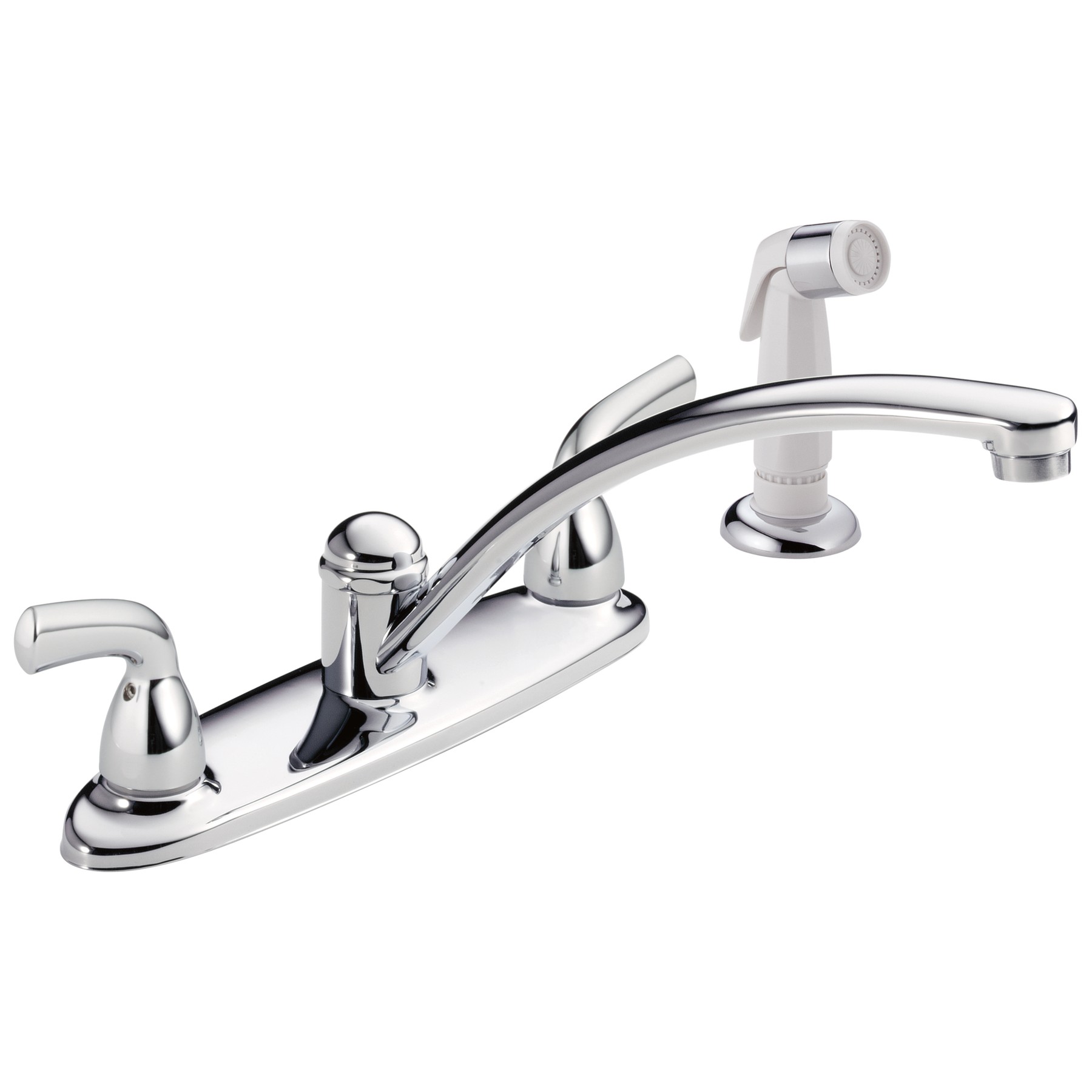 Two Handle Kitchen Faucet with Spray in Chrome B2410LF
