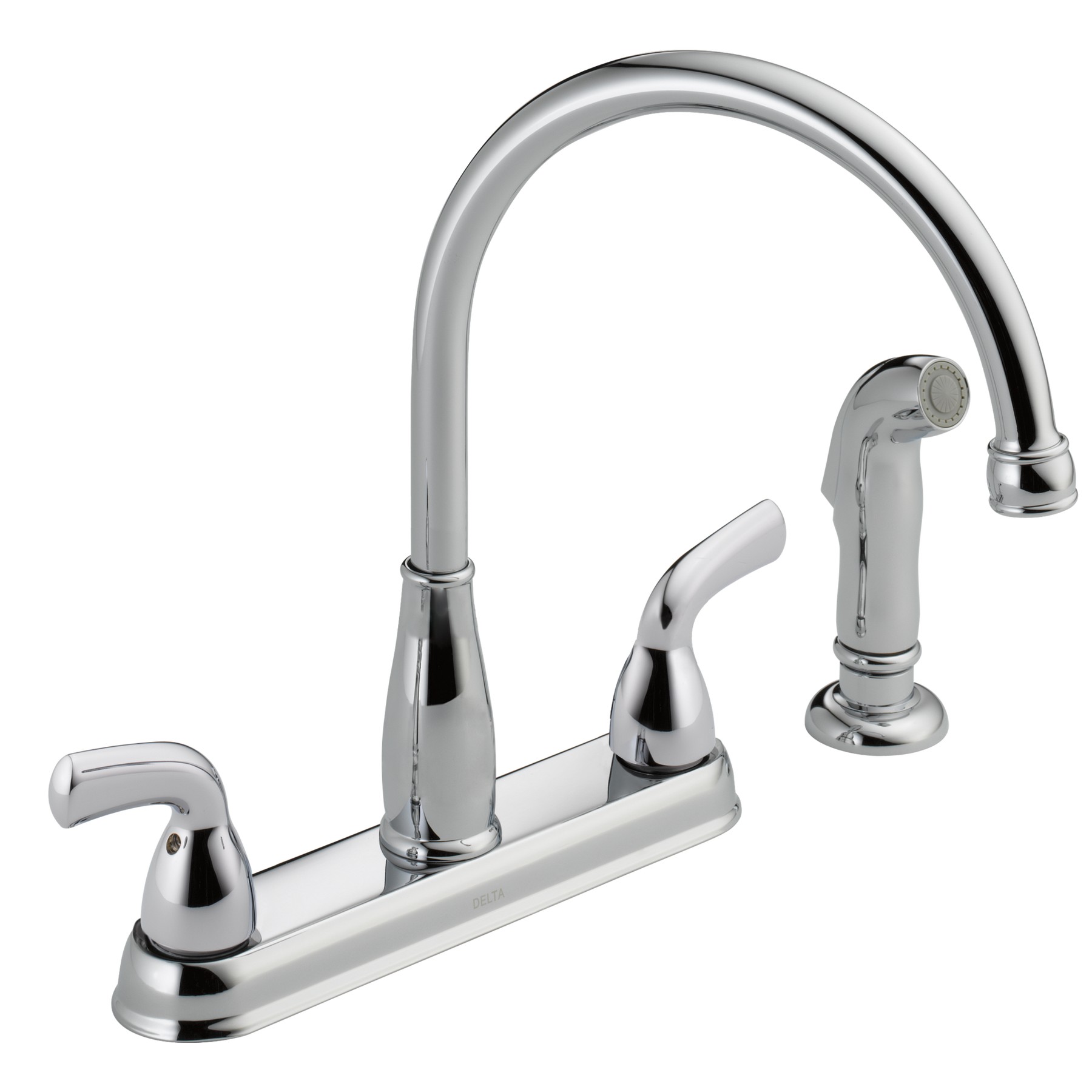 Two Handle Kitchen Faucet with Spray in Chrome B2418LF