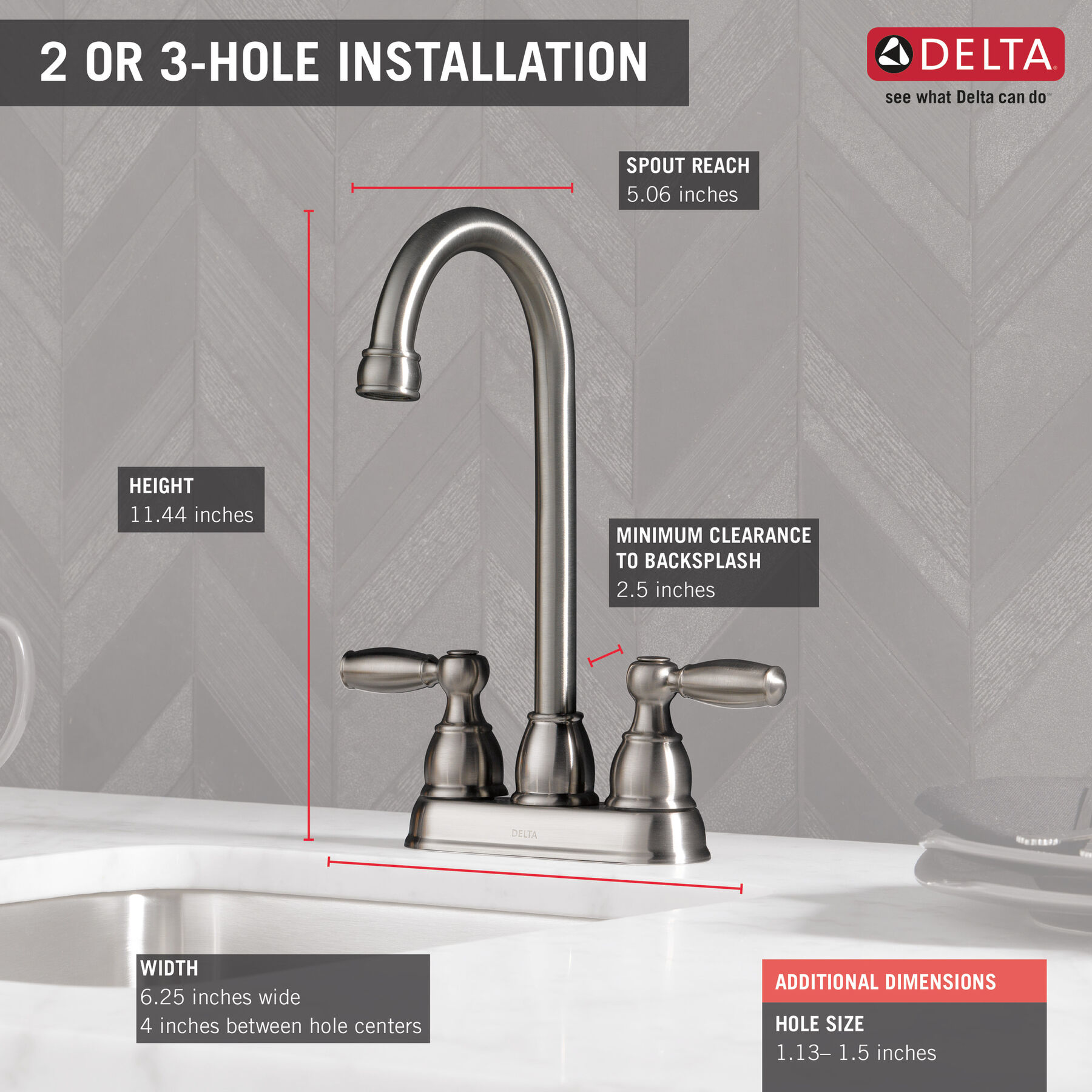 Two Handle Bar / Prep Faucet in Stainless — thumbnail 2