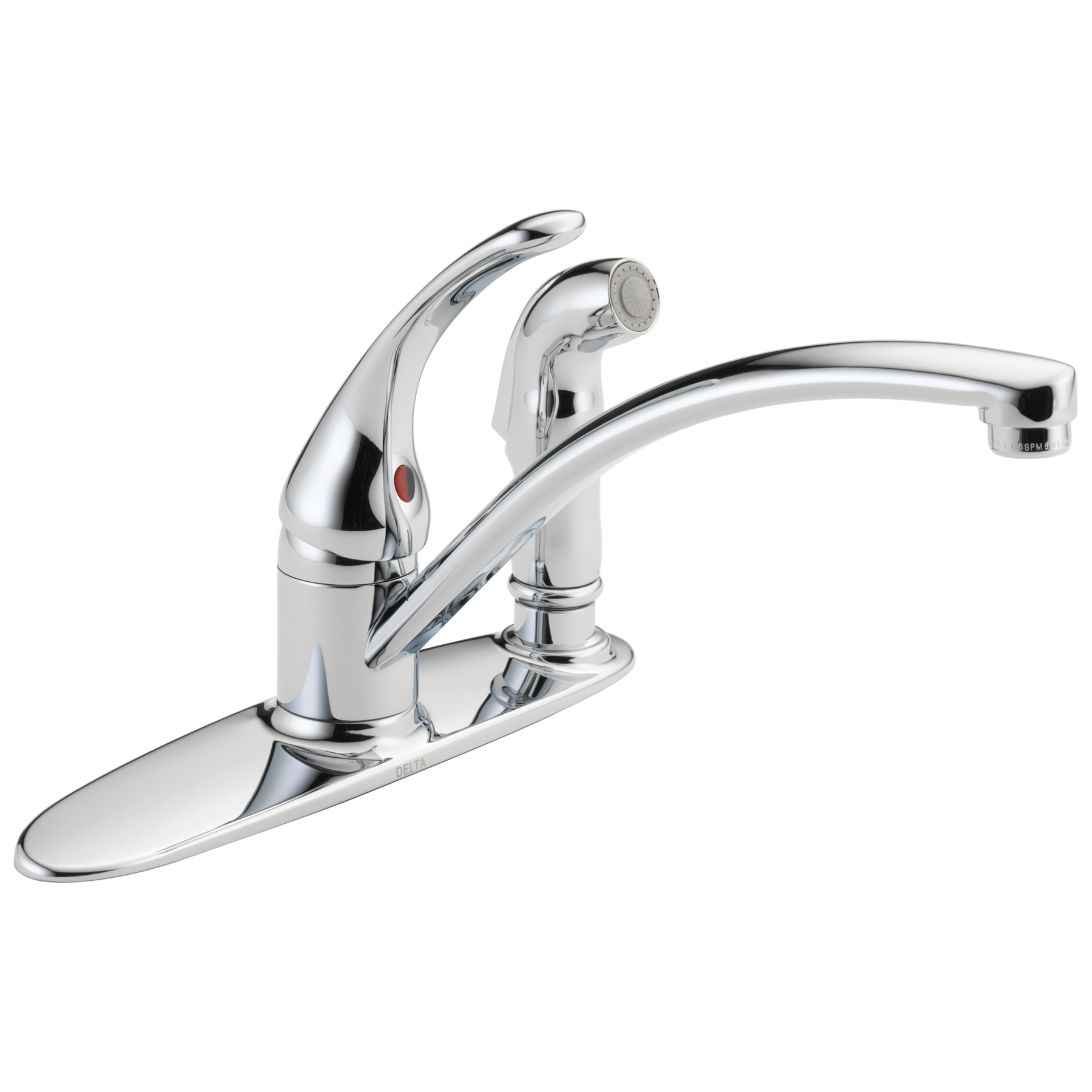 Single Handle Kitchen Faucet with Integral Spray in Chrome B3310LF