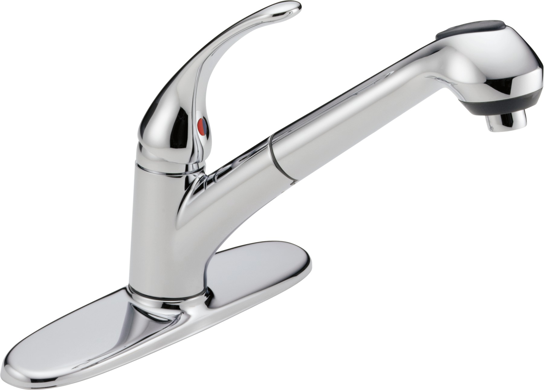 Single Handle Pull-Out Kitchen Faucet in Chrome B4310LF — thumbnail 2