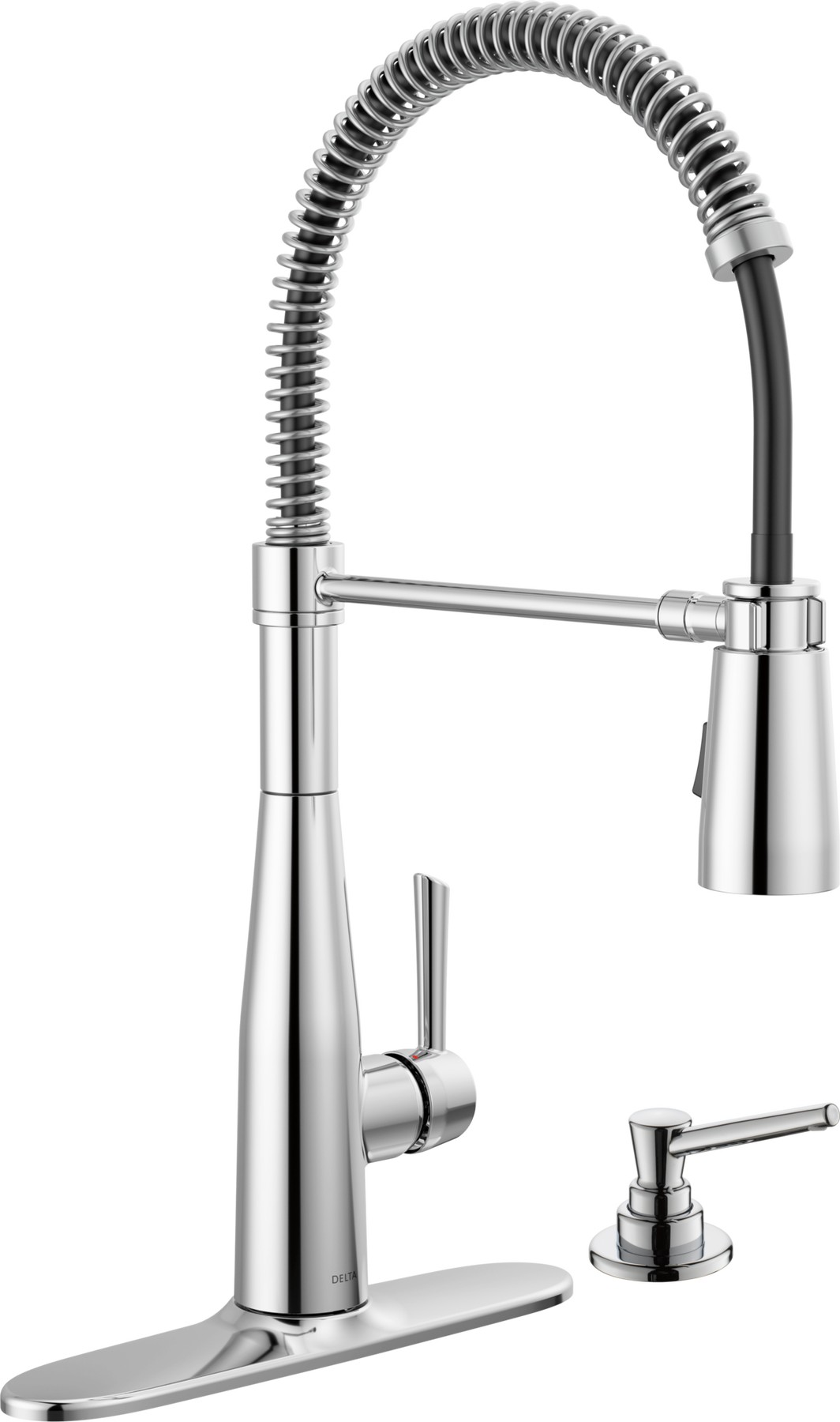 Spring Kitchen Single Handle with Soap Dispenser Bundle in Chrome — thumbnail 2